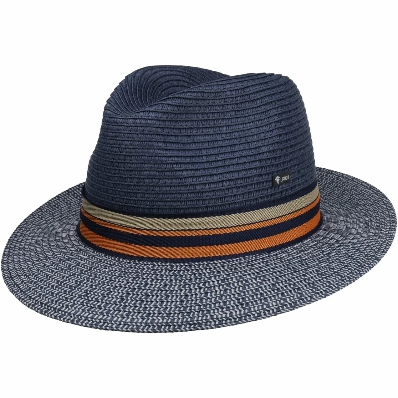 Chapeau Bogart Multicolore en Paille Fabrique en Italie Homme