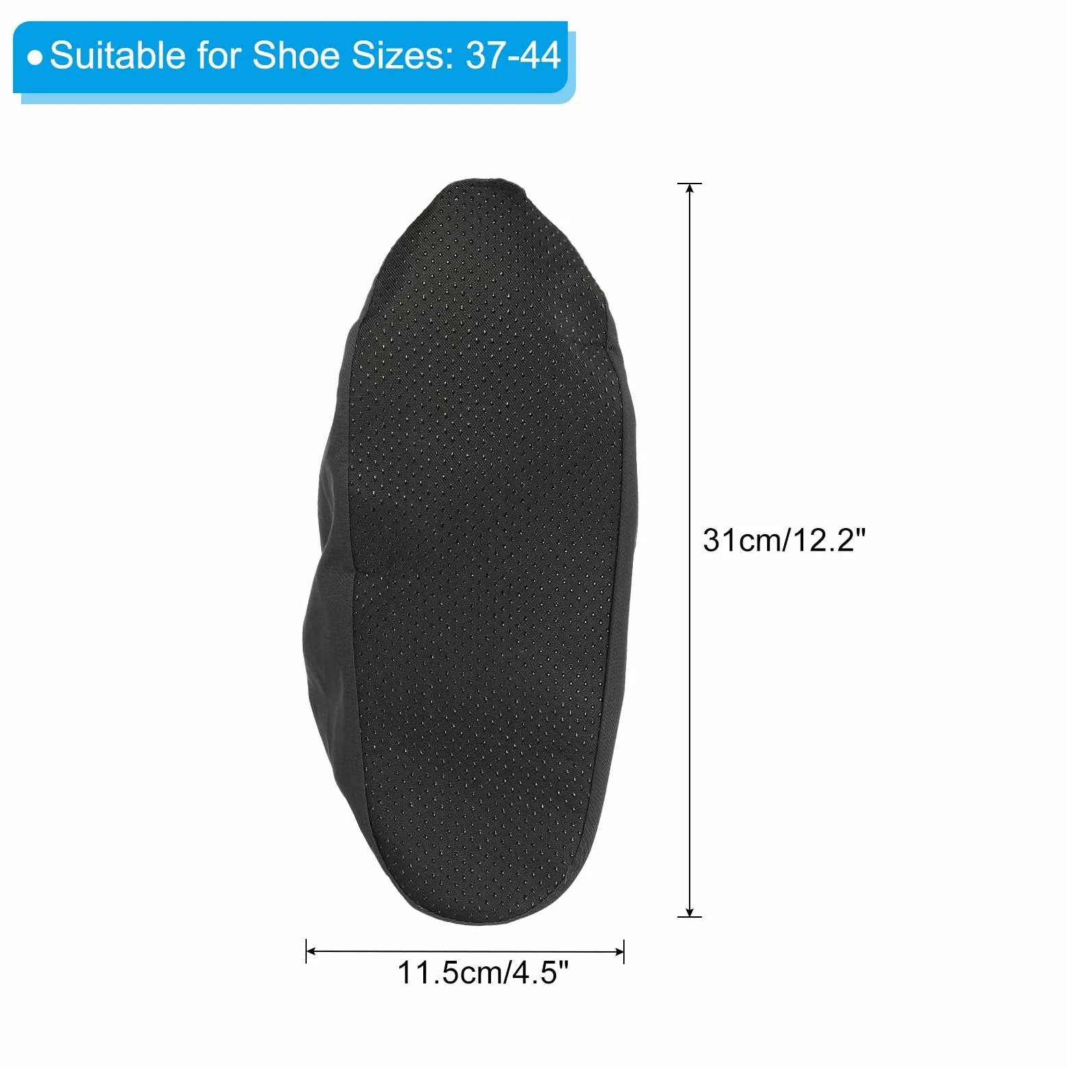 PATIKIL 5 Paires de Couvre-Chaussures et Bottes, Couvre-Chaussures en Coton Réutilisables Antidérapants Lavables Respirants pour l'Intérieur, Le Laboratoire, Noir