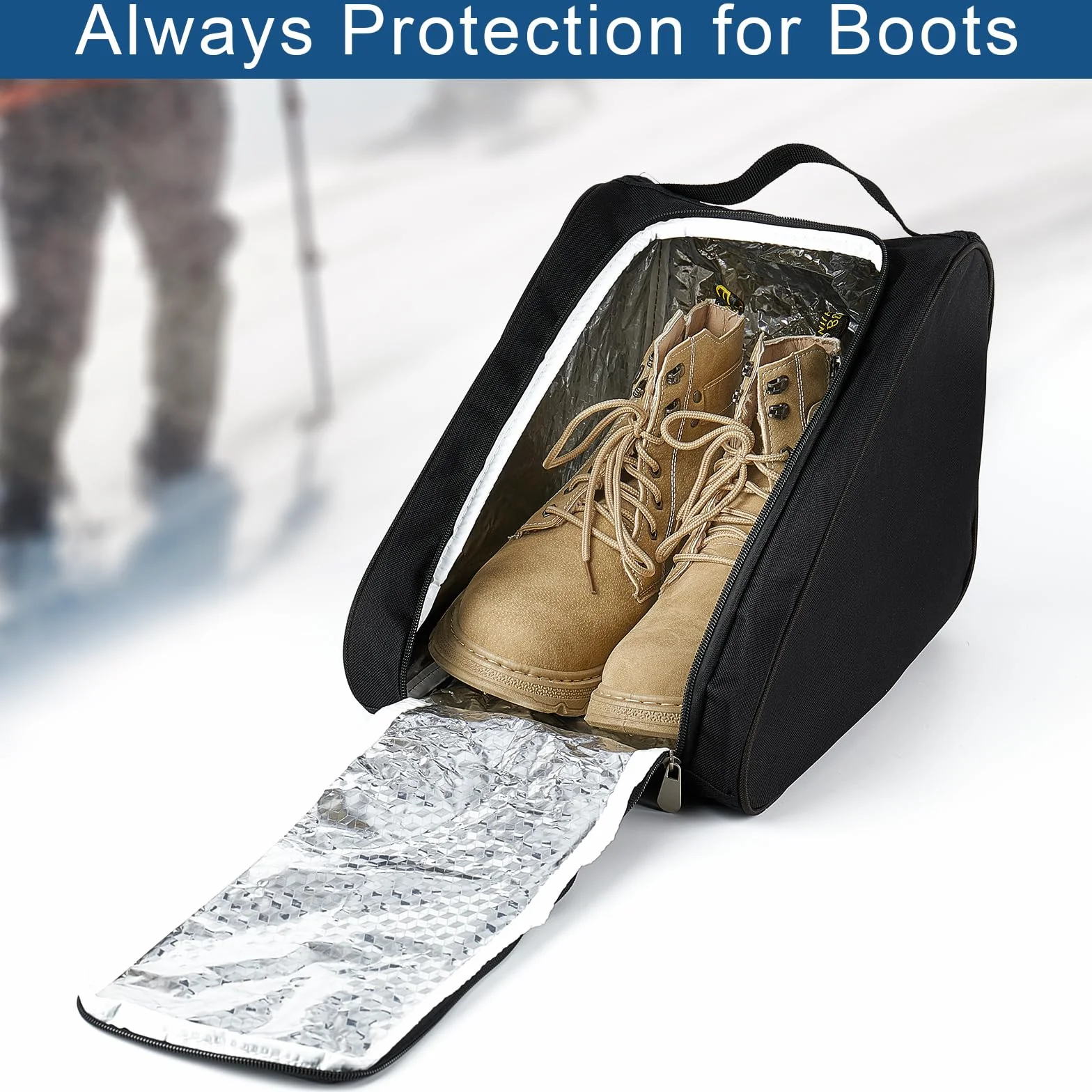 Sac a Chaussures Bottes Courtes Equitation de Rangement Voyage pour Randonnée, D'équitation, Bottes en Caoutchouc, Travail, Escalade (Noir)