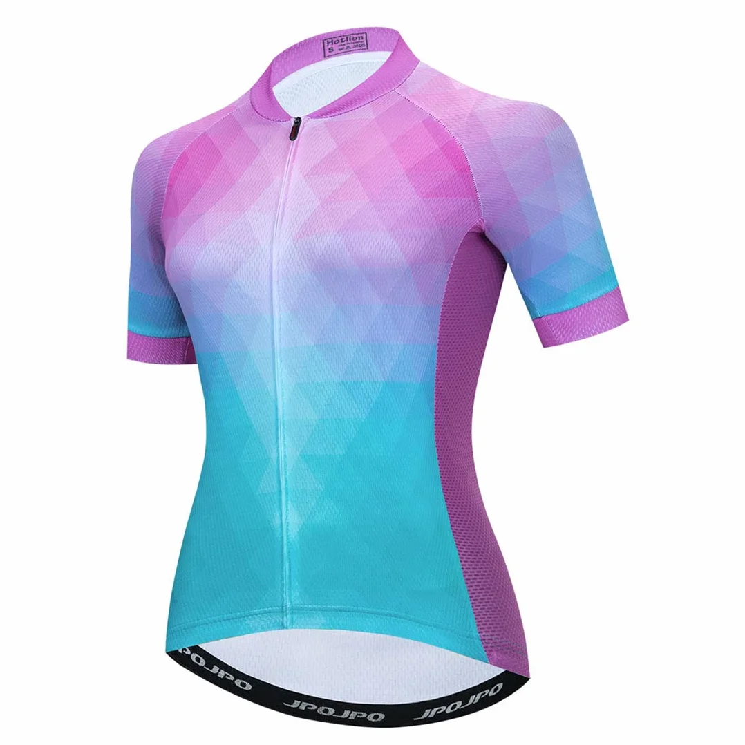 Maillot de vélo de montagne à manches courtes pour femme
