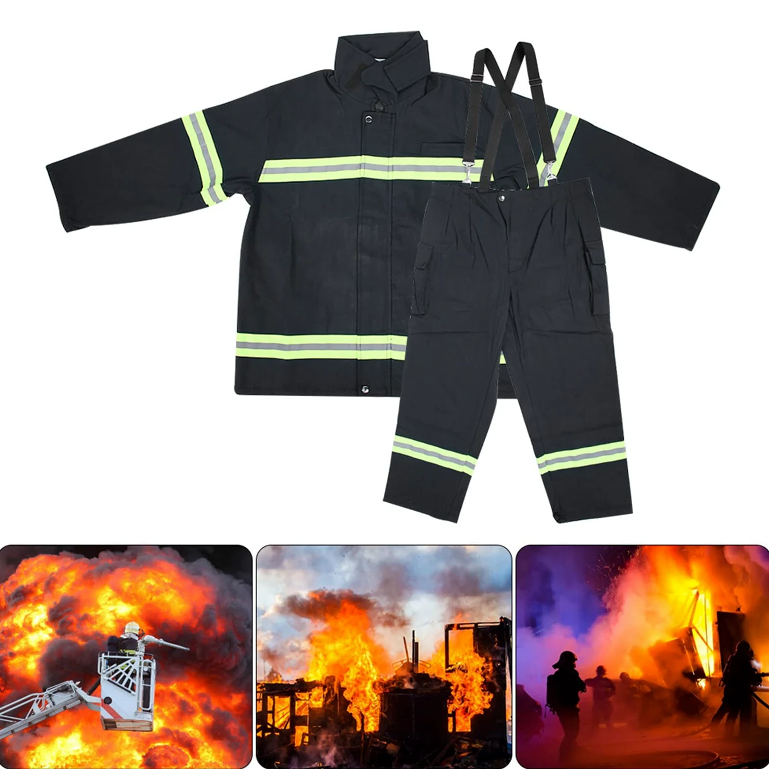 FILFEEL La Combinaison de Vêtements Ignifuges Comprend un Manteau et un Pantalon, une Combinaison de Réfléchissante Ignifuge et Résistante à la Chaleur (environnement de Travail de -20 ° C à(XL)