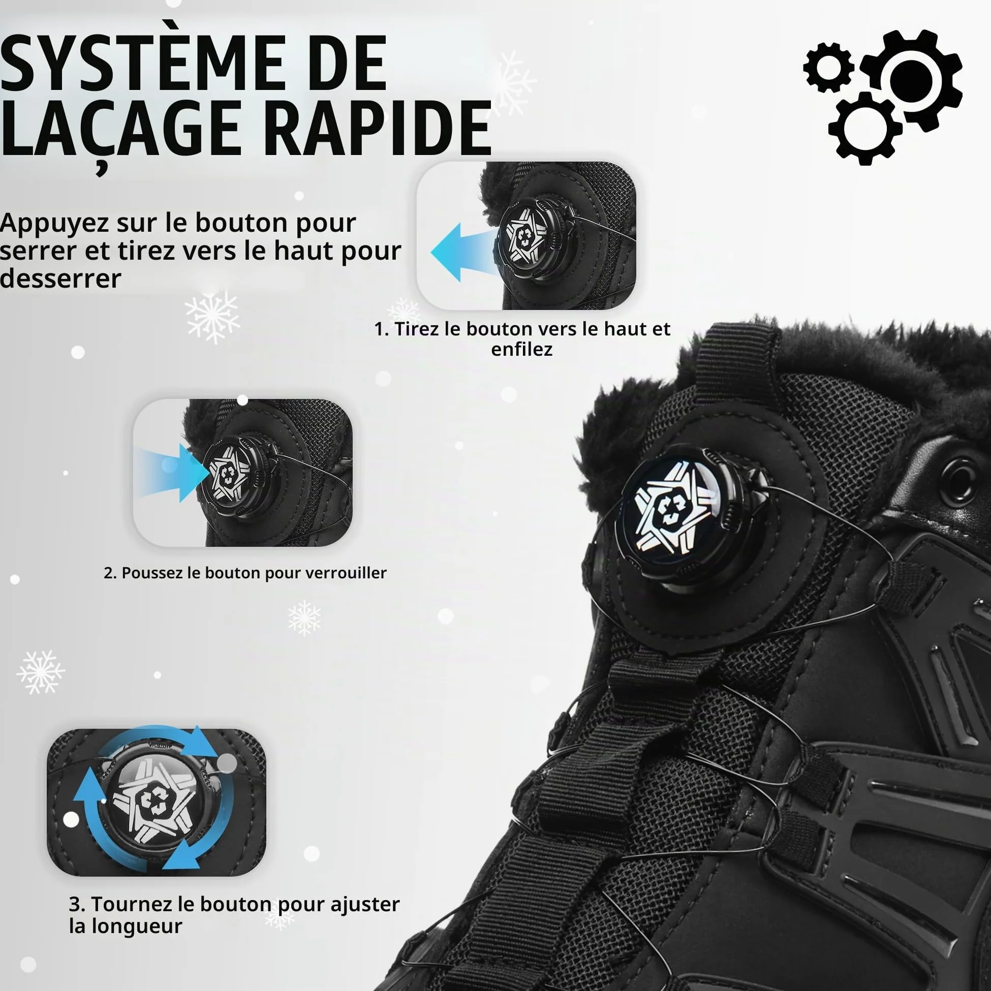 Chaussures de Sécurité Hiver Montante Basket Securite Hommes Femmes | Cuir synthétique avec doublure polaire, Chaussures de Travail Embout en Acier+Kevlar, EN ISO 20345, Bottines de Sécurité