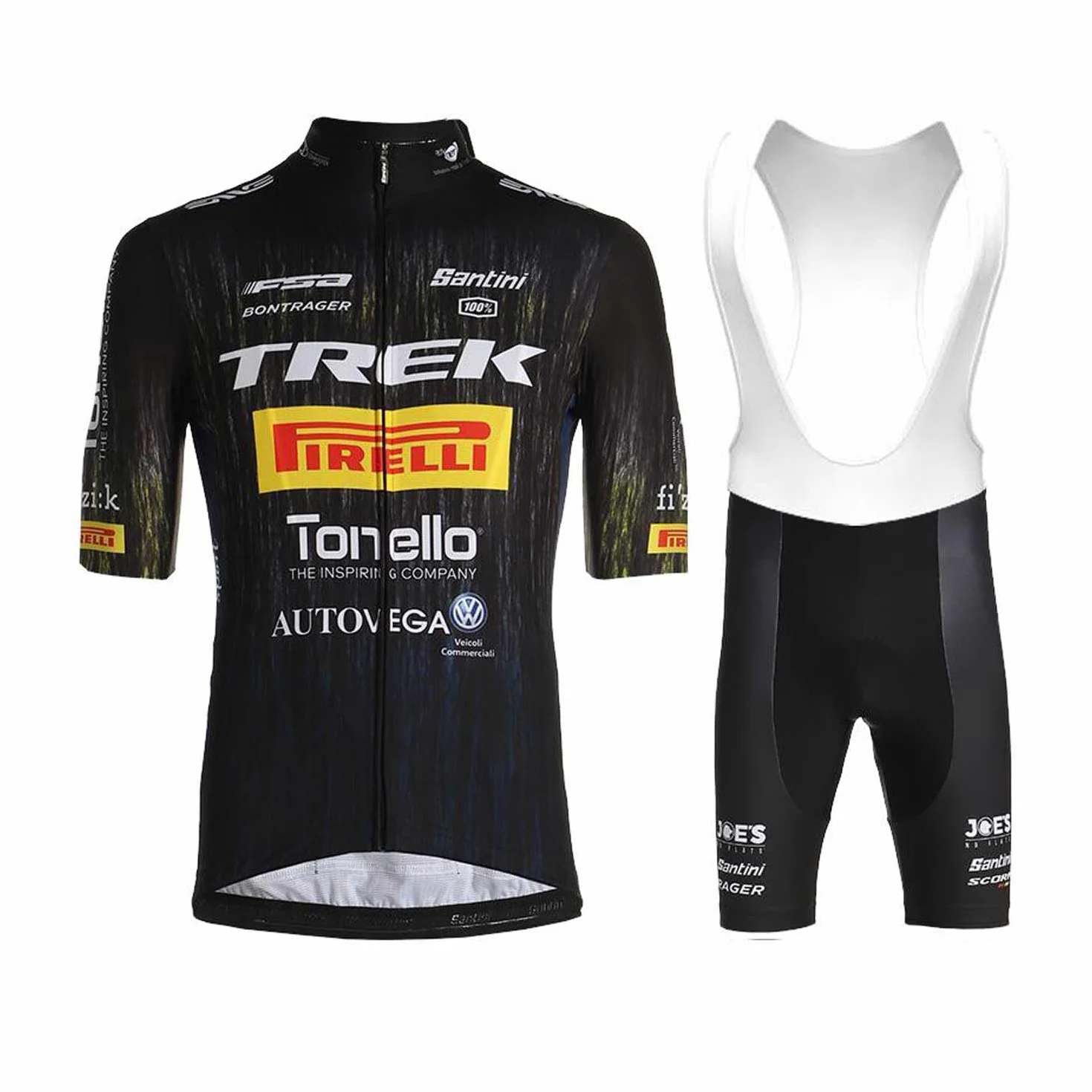 Maillot de Cyclisme Homme Séchage Rapide - Ensemble 2 Pièces Manches Courtes et Cuissard Bretelles Rembourré Gel