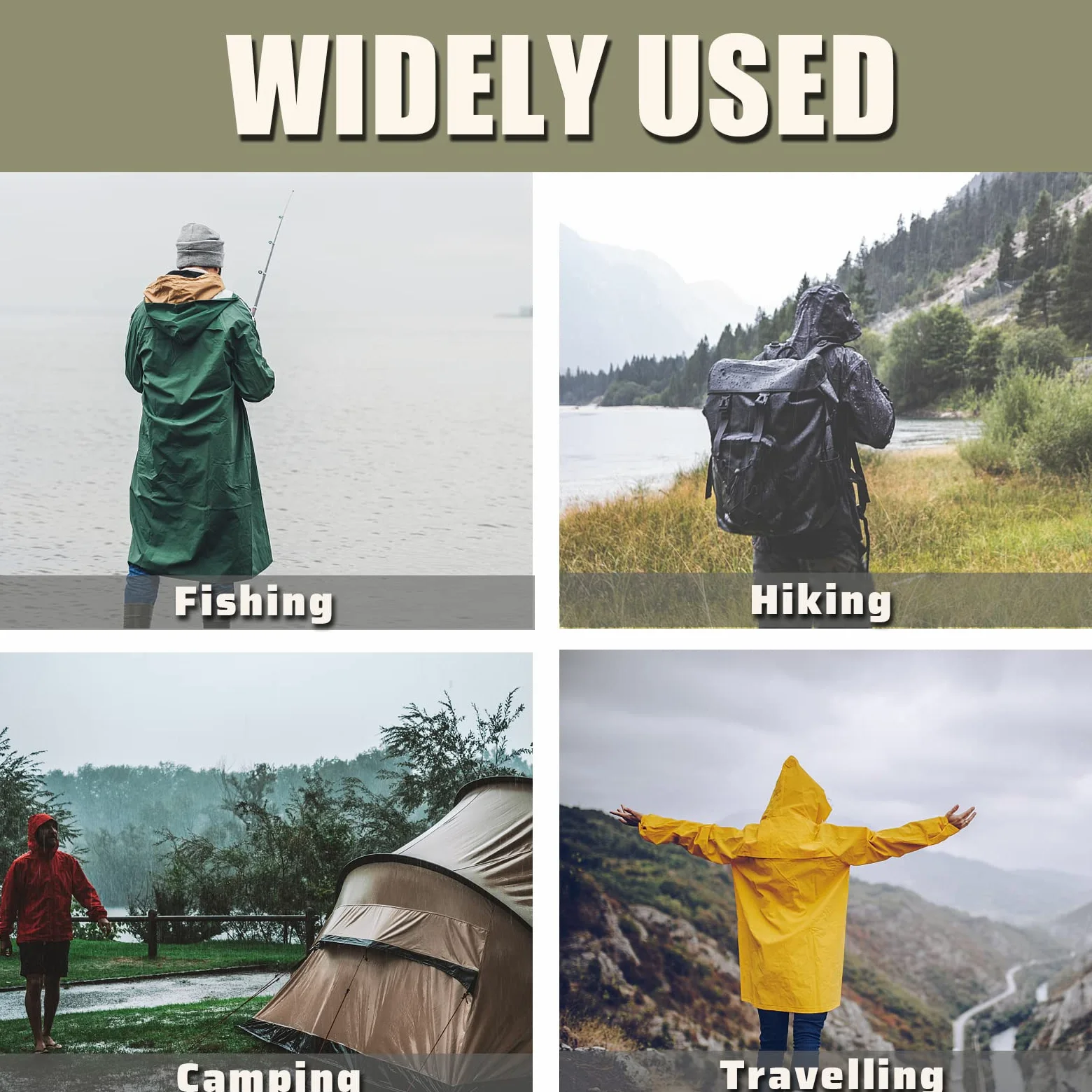 Homme Vetement de Pluie Multifonction Ensemble Veste et Pantalon Imperméables 2 Pièces Ultra léger Imperméable et Coupe-Vent Veste De Pluie Légère et Résistante