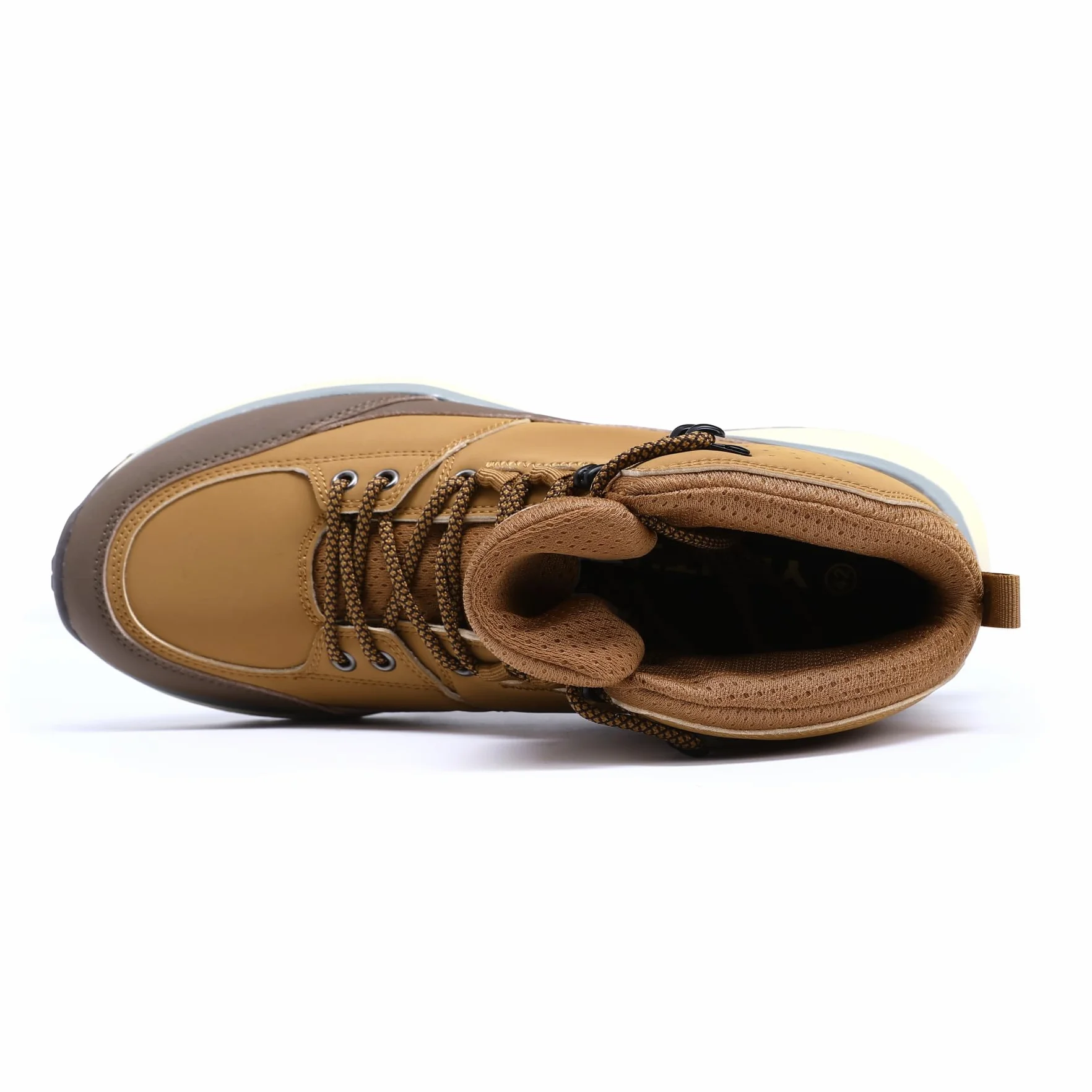 YOUTHUP Hommes Chaussures de Randonnée Respirante Chaussures de Marche Haute d'Extérieur Bottes de Trekking Antidérapante Bout Rond à Lacets