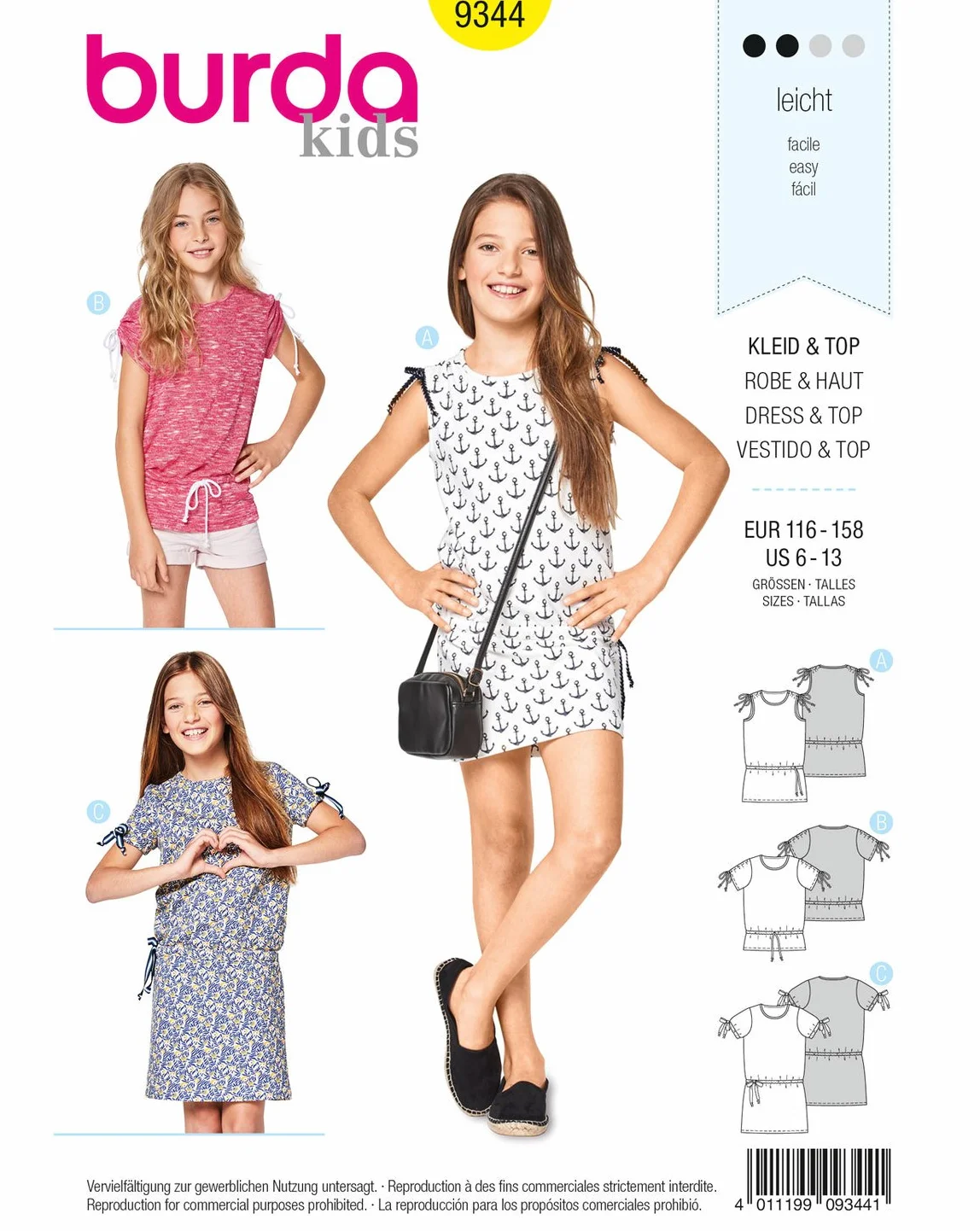 Burda B9344 Robe et Haut Blanc