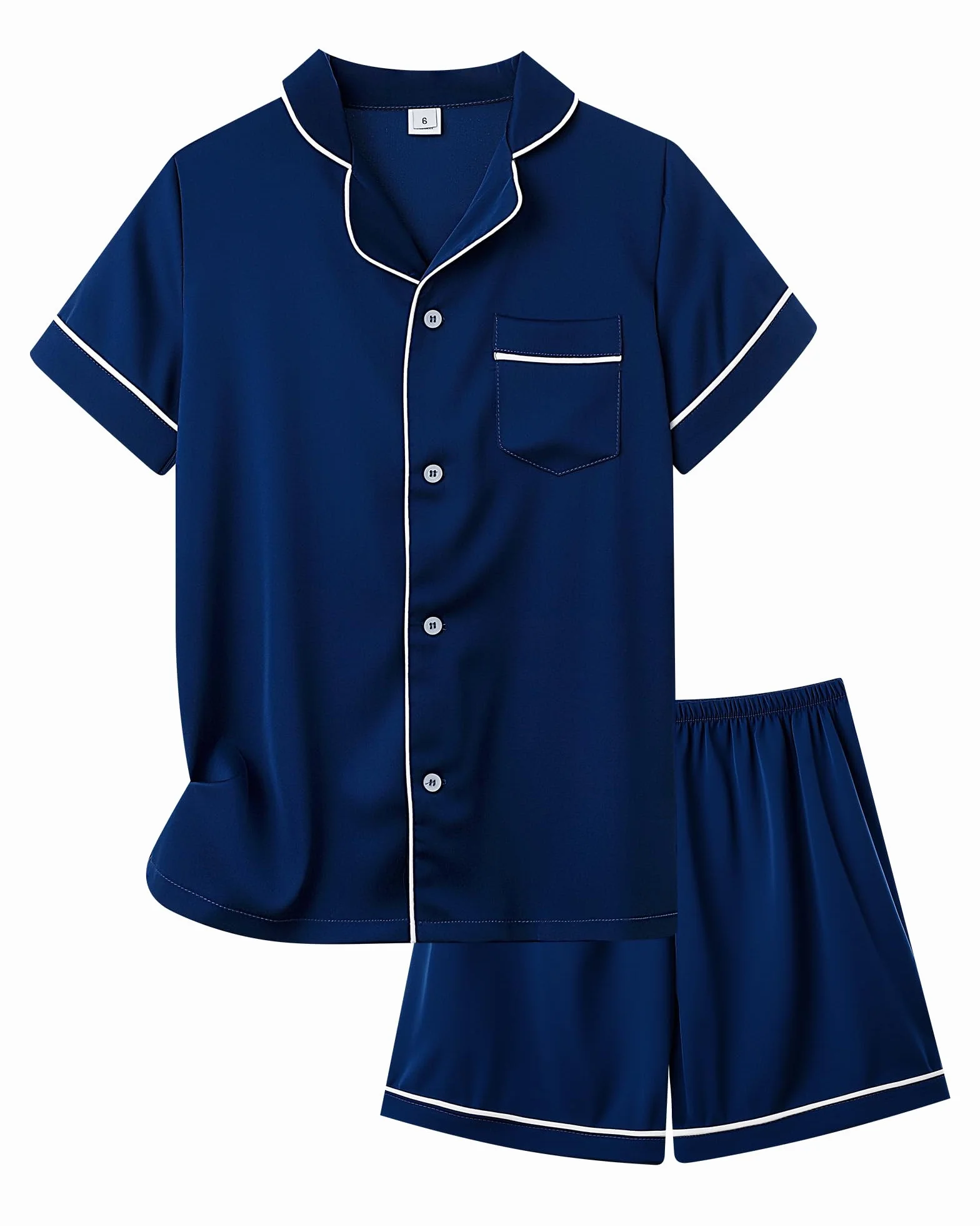 Satin Ensembles de Pyjama Filles Enfant Vêtements de Nuit à Manches Longues Lisse Soyeuse