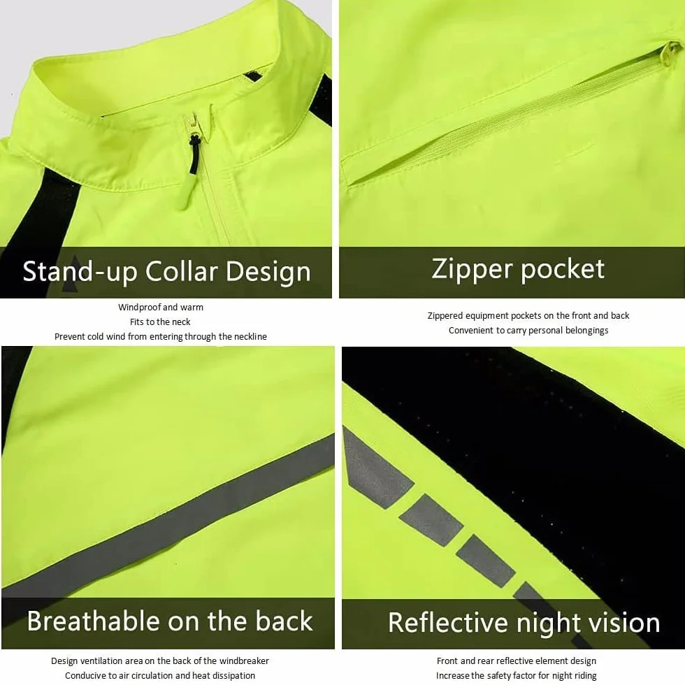 SIDHU Gilet de Cyclisme Réfléchissant Imperméable Coupe-Vent Homme Femme sans Manche VTT