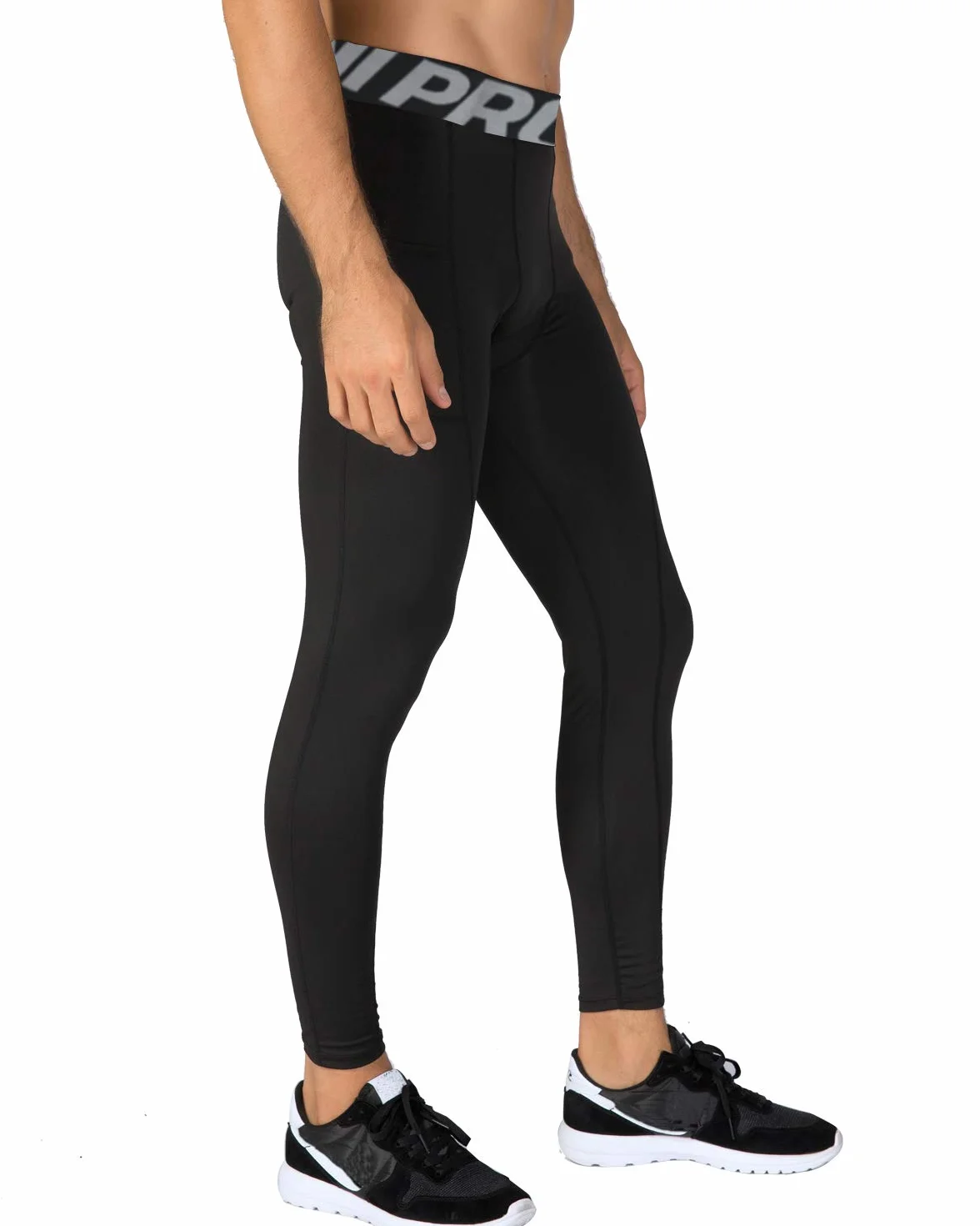 Pantalons de Compression de Running Homme Sport Legging Base Layer Long Tight pour Gym Jogging