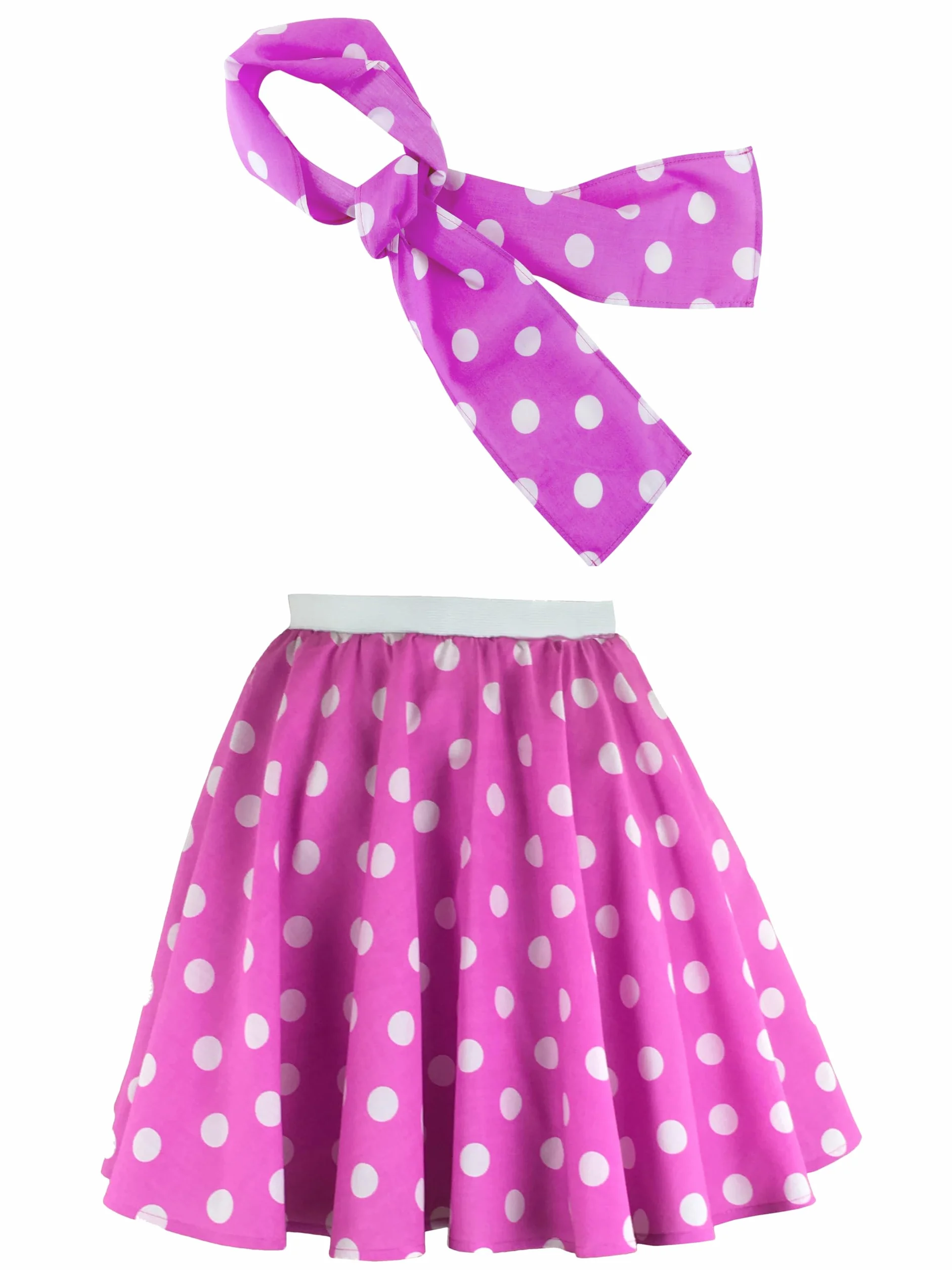 Brigitta Jupe et écharpe à pois pour filles