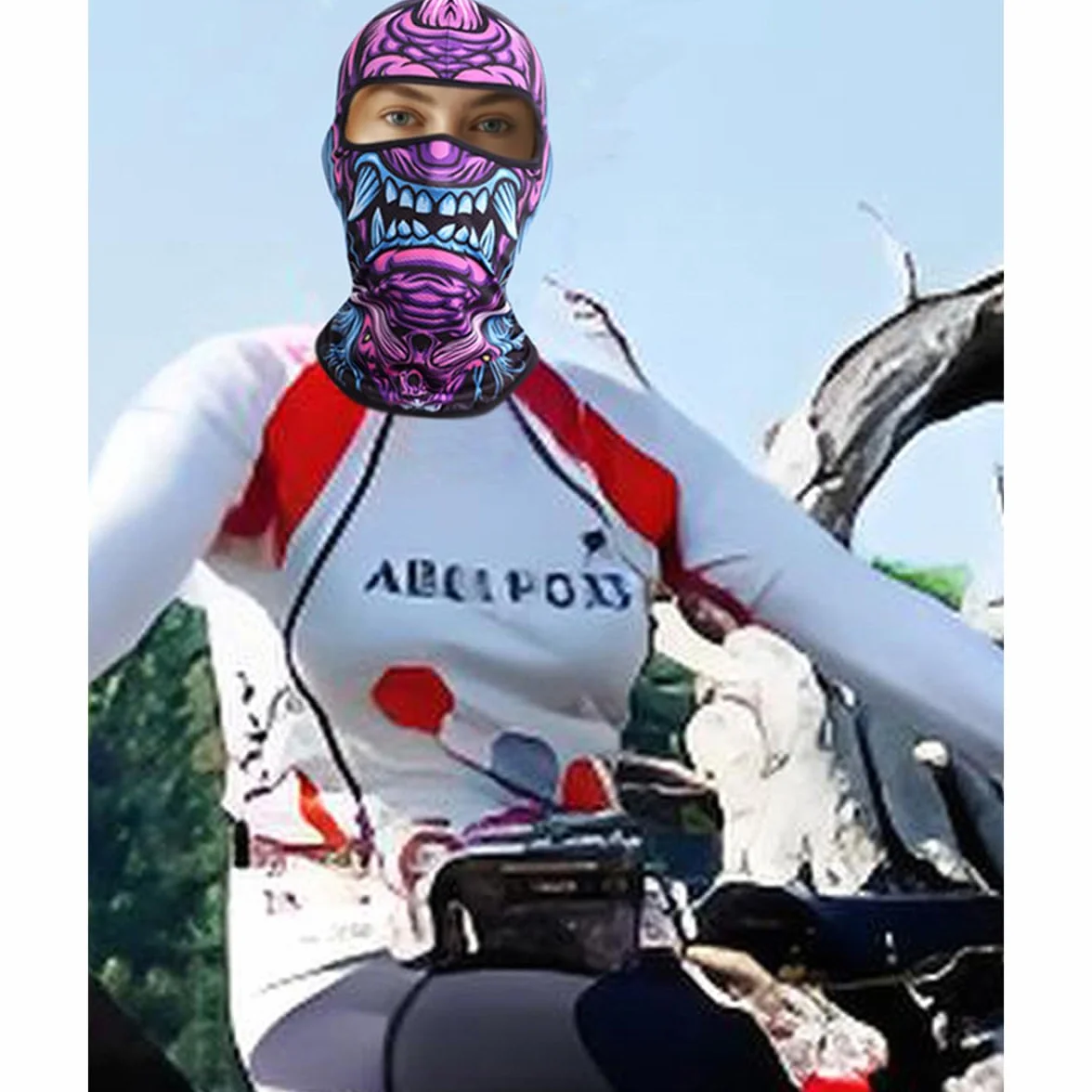 Cagoule d'été pour homme et femme - Respirante - Avec imprimé tête de mort - Masque de moto - Masque de ski - Coloré #1