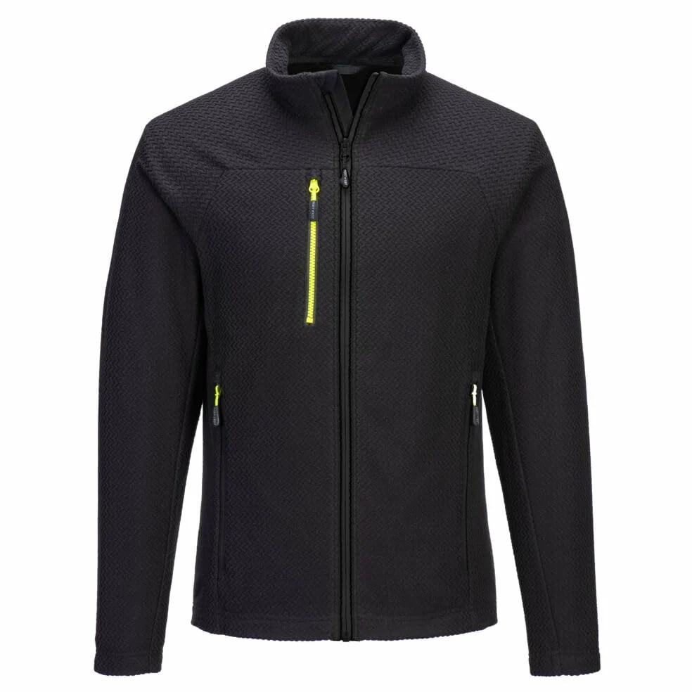 Portwest EV480 Polaire à fermeture éclair intégrale pour homme – Tissu extensible texturé, couche légère et confortable