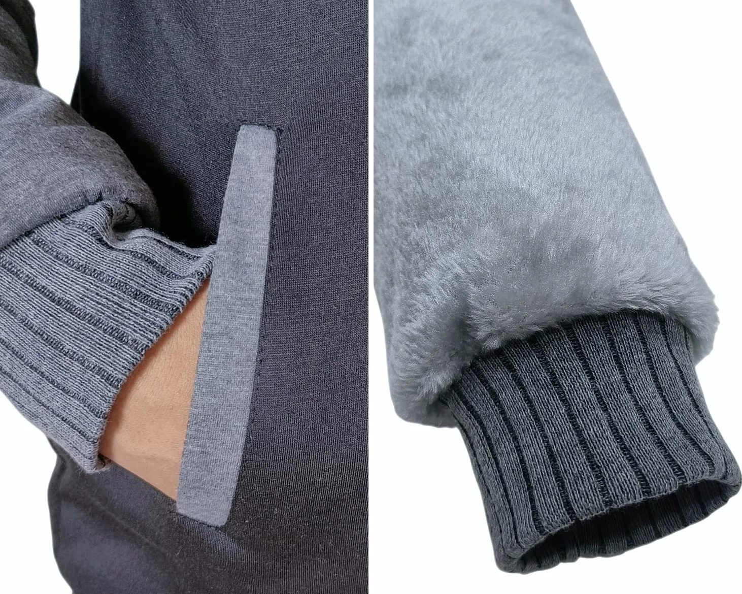 Homme Veste à Capuche avec Zippée Manches Longues Épaisse Manteau à Capuche Hiver Chaud Polaires Doublé Sweats à Capuche