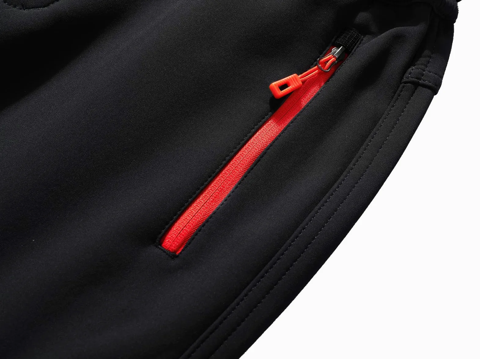 Pantalon Ski Randonnee Homme Imperméable de Travail Hiver Montagne Softshell Chaud Doublé Polaire Outdoor KZ41065M-Black-L