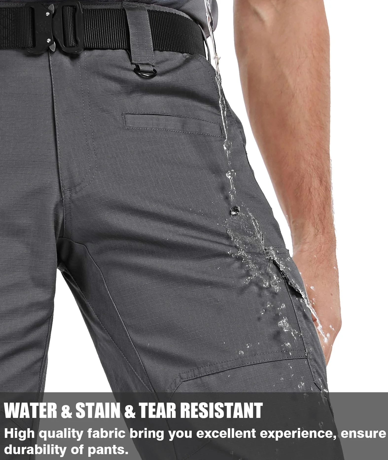 Zoofly Pantalon de Travail Homme Extensible Ripstop Pantalon Cargo Homme Imperméable Multipoches Pantalon Outdoor Homme