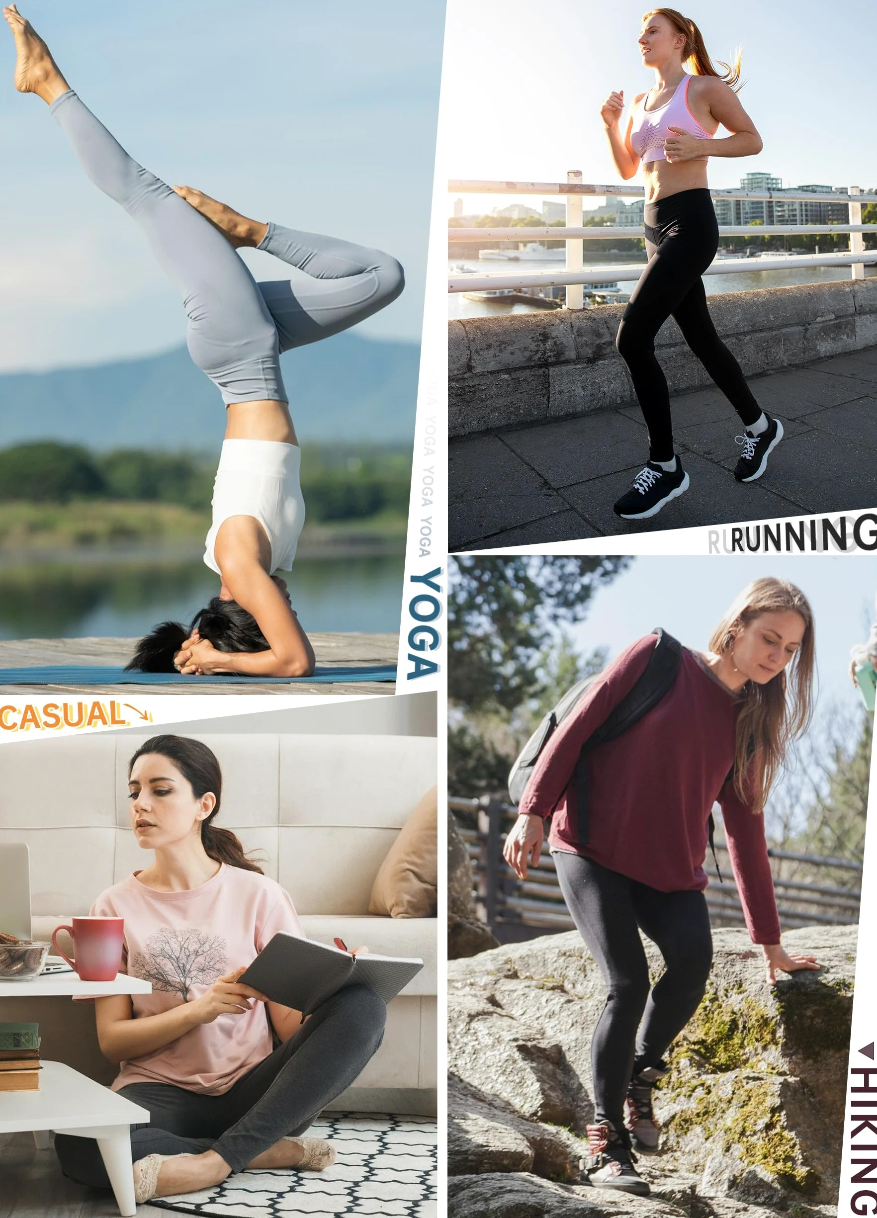 WILLIT Leggings doublés en polaire pour femme - Imperméables - Pour l'hiver - Pour le yoga - Taille haute