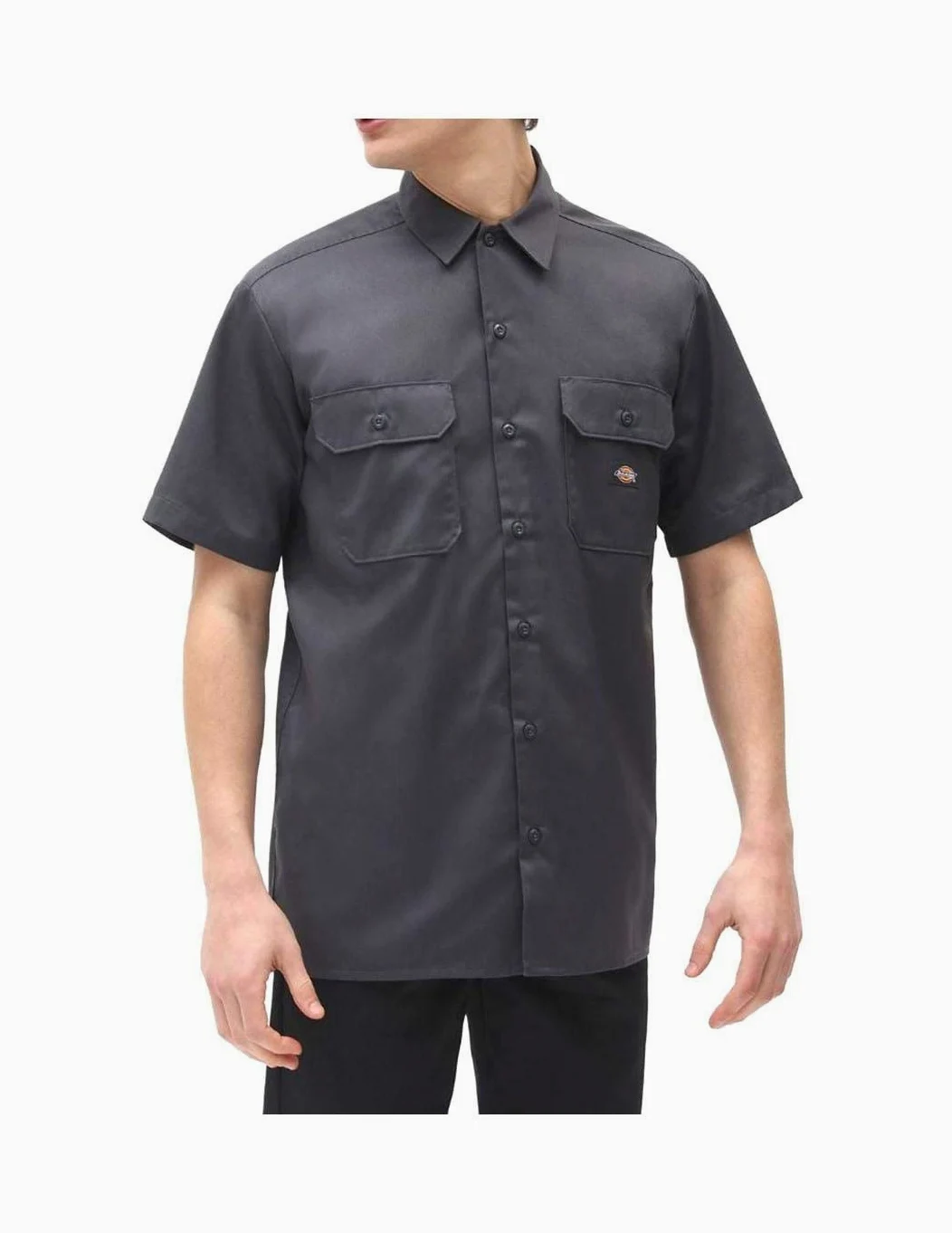 Dickies Short Sleeve, Blouse de travail Homme, Gris (Charcoal), Large