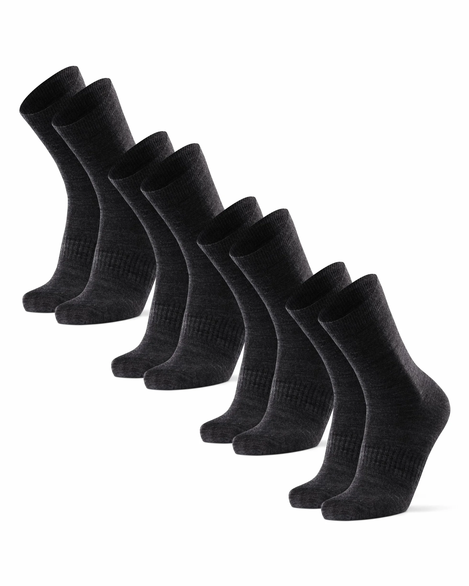 DANISH ENDURANCE Chaussettes de Randonnée en Laine Mérinos, Anti-ampoules, Respirantes et Évacuant l'Humidité pour Hommes et Femmes, Unisexes, Lot de 2 ou 4