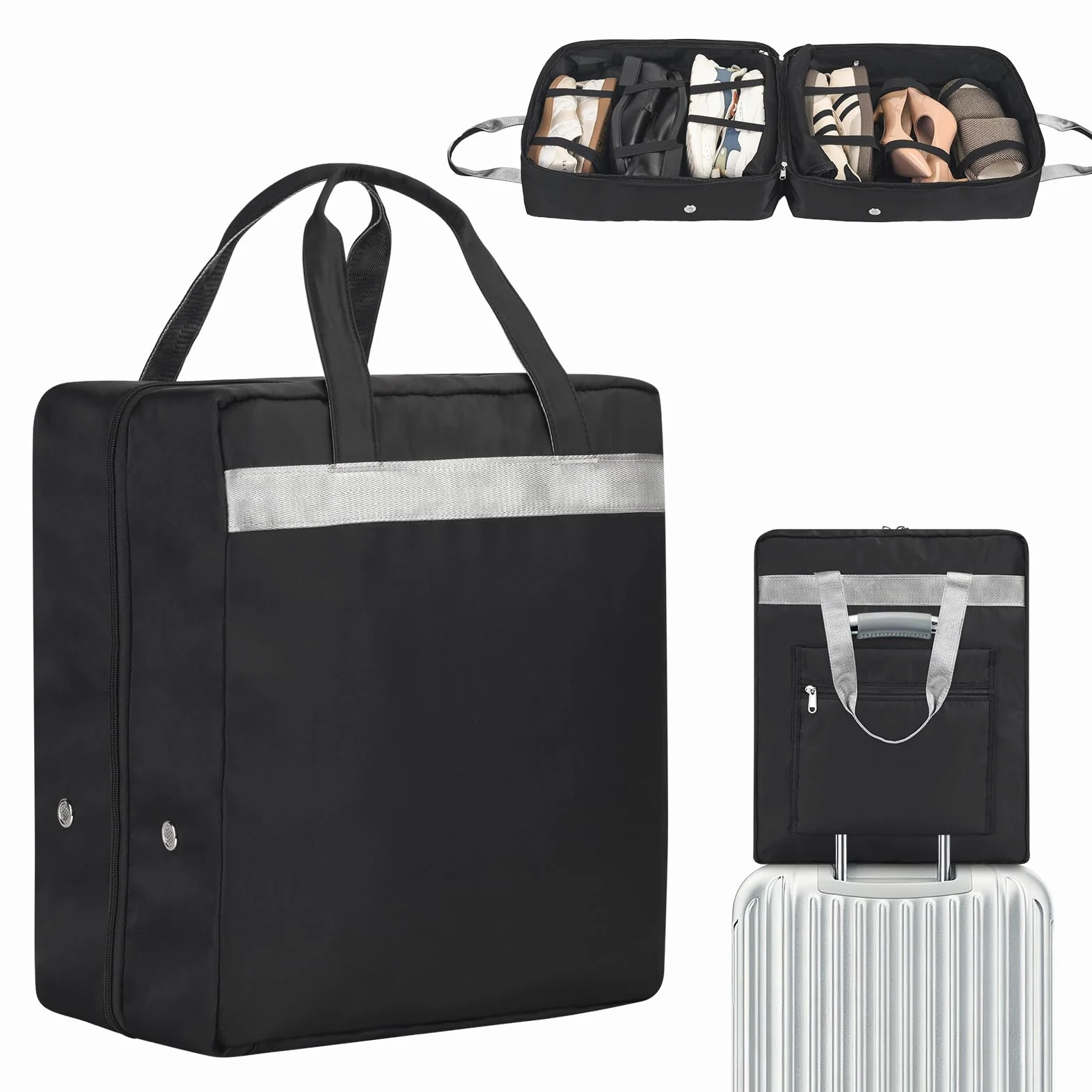 Sac à Chaussures de Voyage, Organisateur de Chaussures pour Faire la Valise, Pochette de Rangement pour Chaussures Portable, Sac à Chaussures de Voyage pour Femmes et Hommes pour jusqu'à 6 Paires