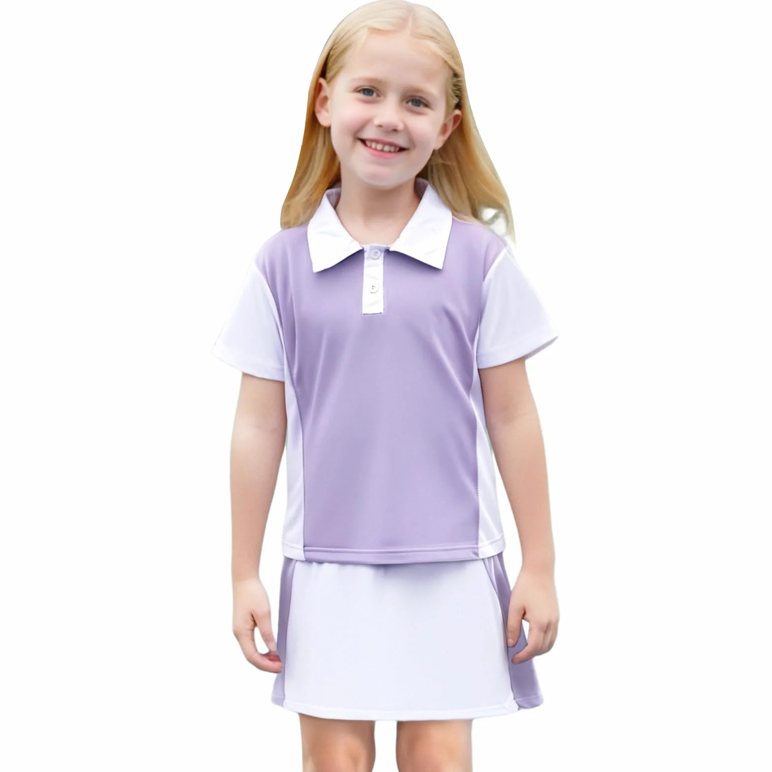 CM C&M WODRO Robe de tennis fille ensemble haut athlétique jupe de sport avec short