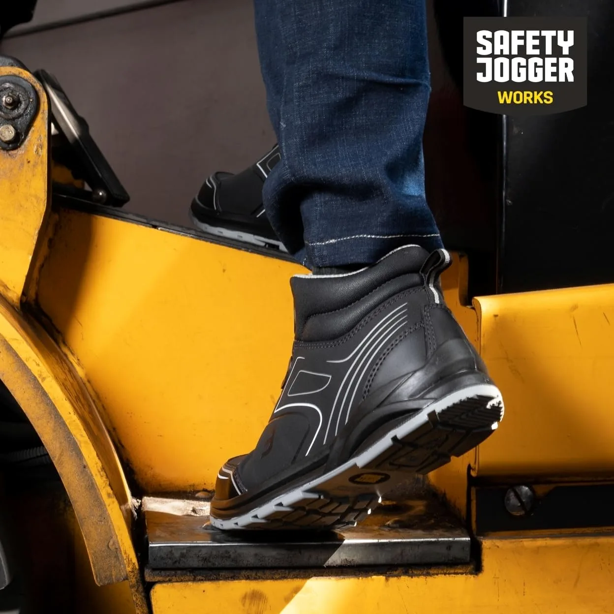 SAFETY JOGGER Chaussures de Sécurité S3 à Embout en Acier - Basket de Travail pour Hommes et Femmes avec Semelle Anti-Perforation - CADOR Mid – Antidérapantes, Amortissantes et Étanches