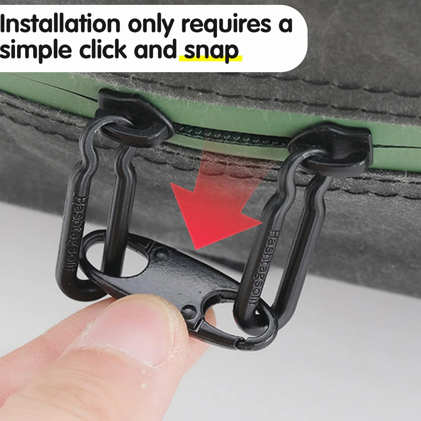 10 Clips De Fermeture Éclair Anti-vol Cadenas Pour Sac À Dos Bagages Tirette De Sécurité Résistante Noir