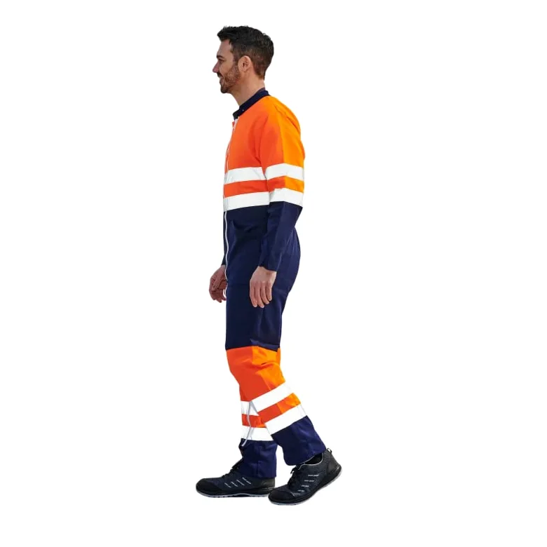 Hurry Jump Combinaison de Travail Flou Espace Vert Voirie Mairie Haute visibilite Homme Cote de Travail Haute visibilite en 20471 Gris/Jaune