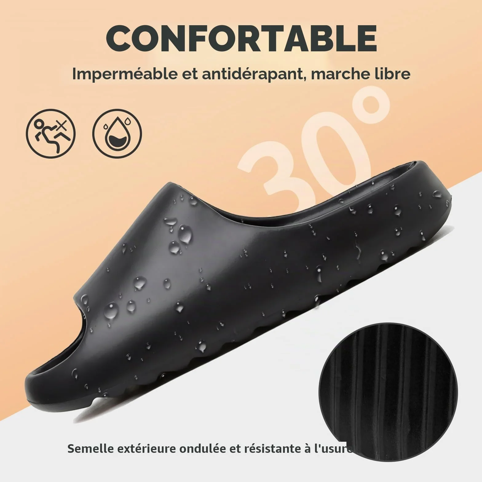 Claquettes Homme Femme Plage Ete Sandales Caoutchouc Antiderapante Piscine Slide Foam