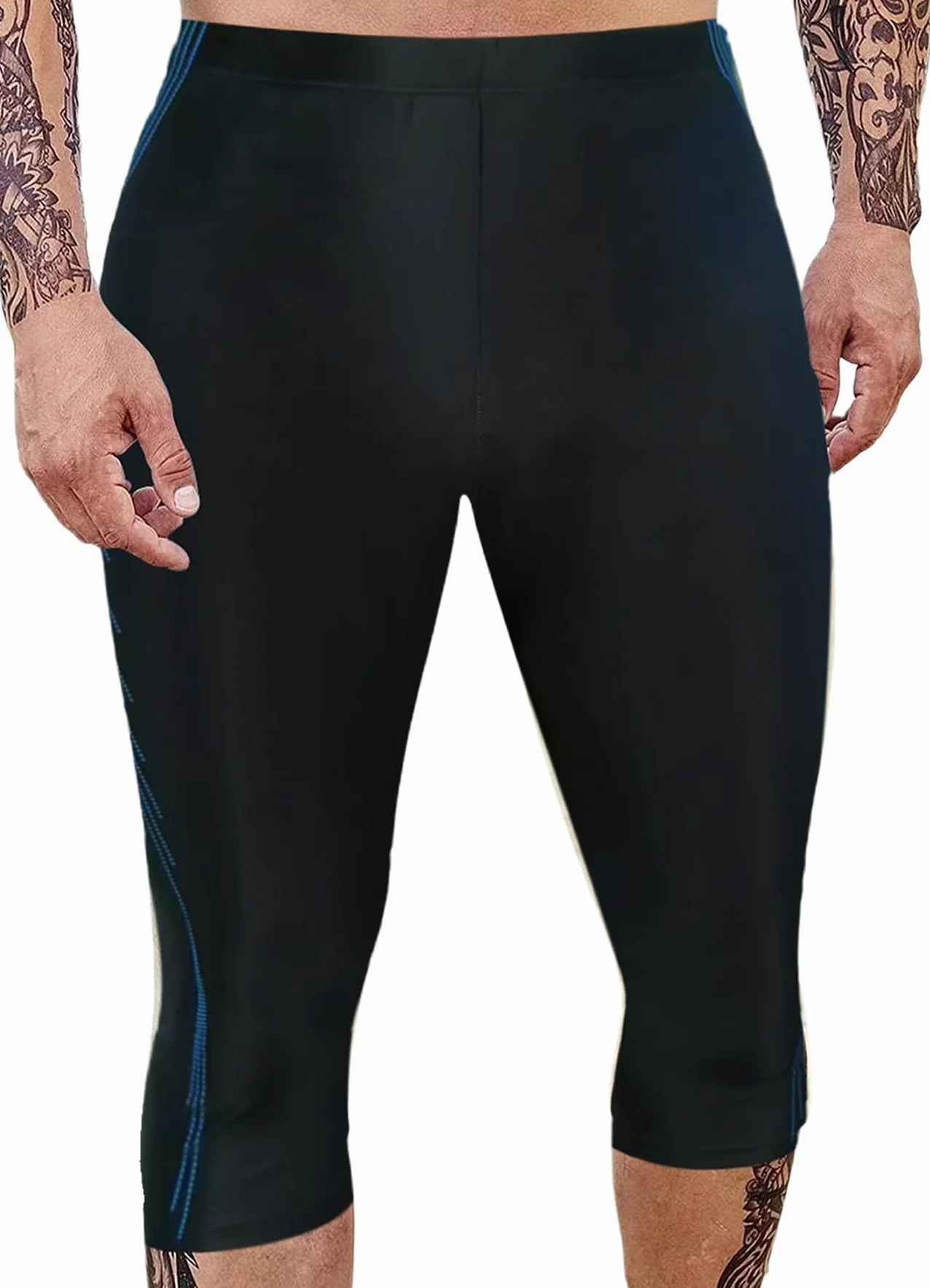 SEAUR Jammer de Natation Homme Entraînement Séchage Rapide Compression Standard Maillot de Bain pour Compétition et Course