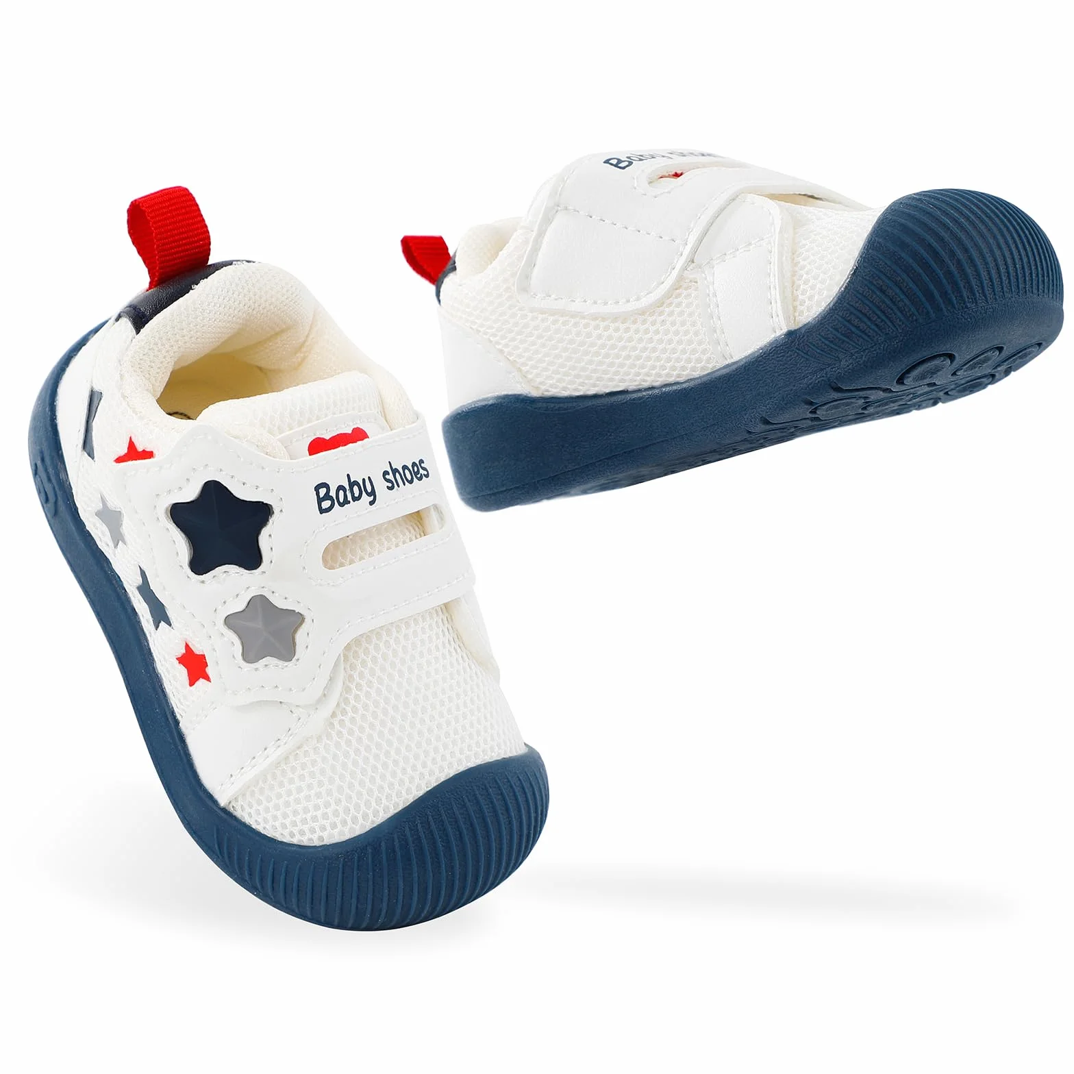 LACOFIA Chaussures Premiers Pas Bébé Fille Garcon Baskets Souple Bébé Chaussures de Marche avec Semelle Antidérapante en Caoutchouc