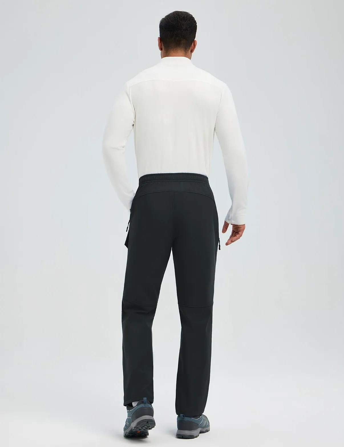 baleaf Pantalon cargo pour homme avec doublure en polaire avec poches pour la marche et l'extérieur d'âge moyen