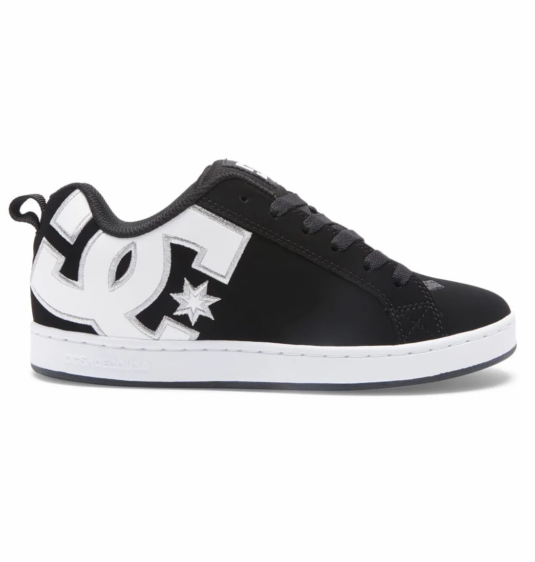 DC Shoes Court Graffik Baskets de Skate pour Femme en Noir et Blanc
