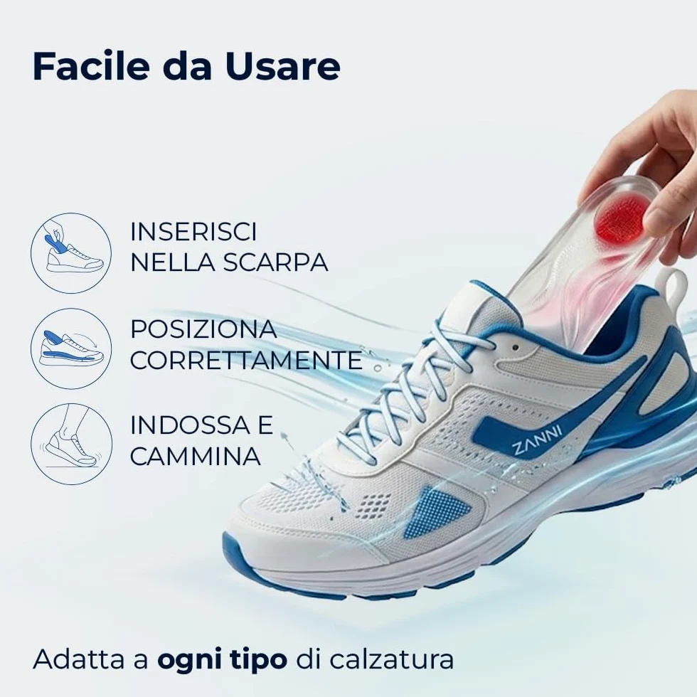 Semelle thérapeutique en Gel de Silicone – 1 paio- Large (43/44)