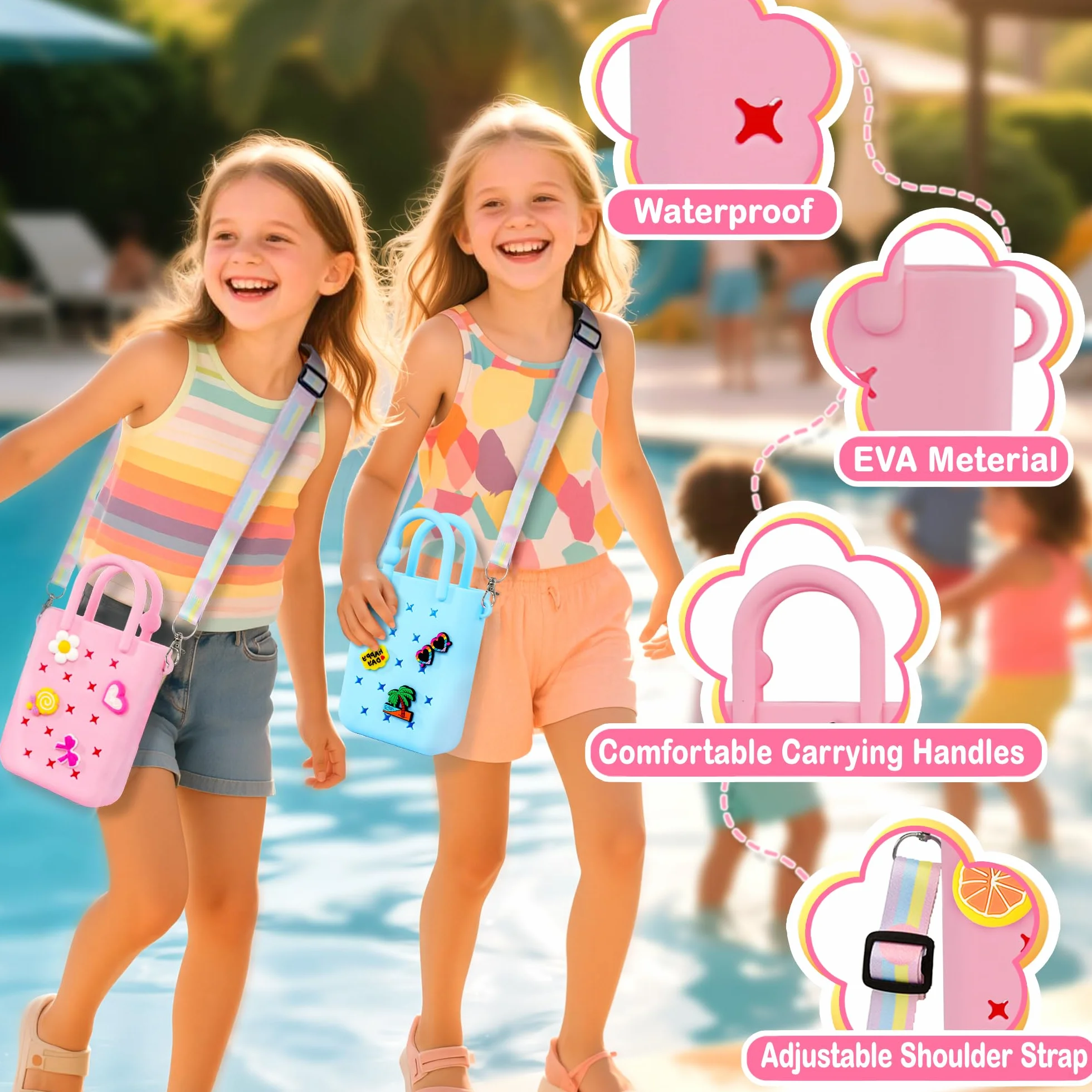 Oudizz Mini sac fourre-tout en caoutchouc