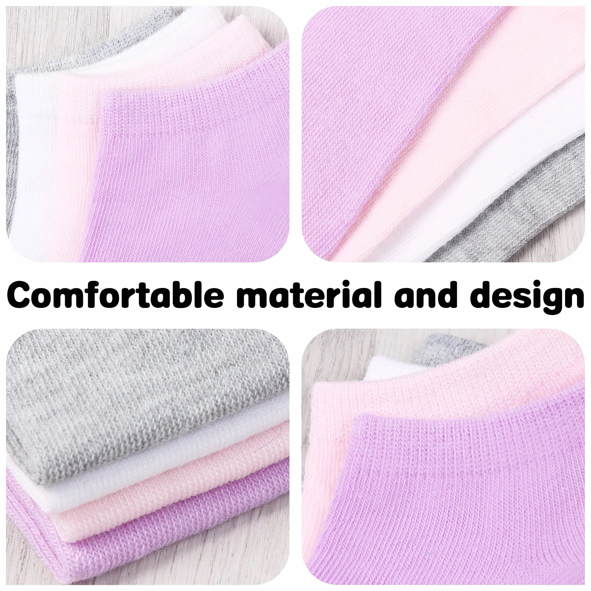 Libella Lot de 6 Chaussettes Courtes Fille Été Socquettes en Coton Uni 100% Confortables et Respirantes pour Enfants 2897