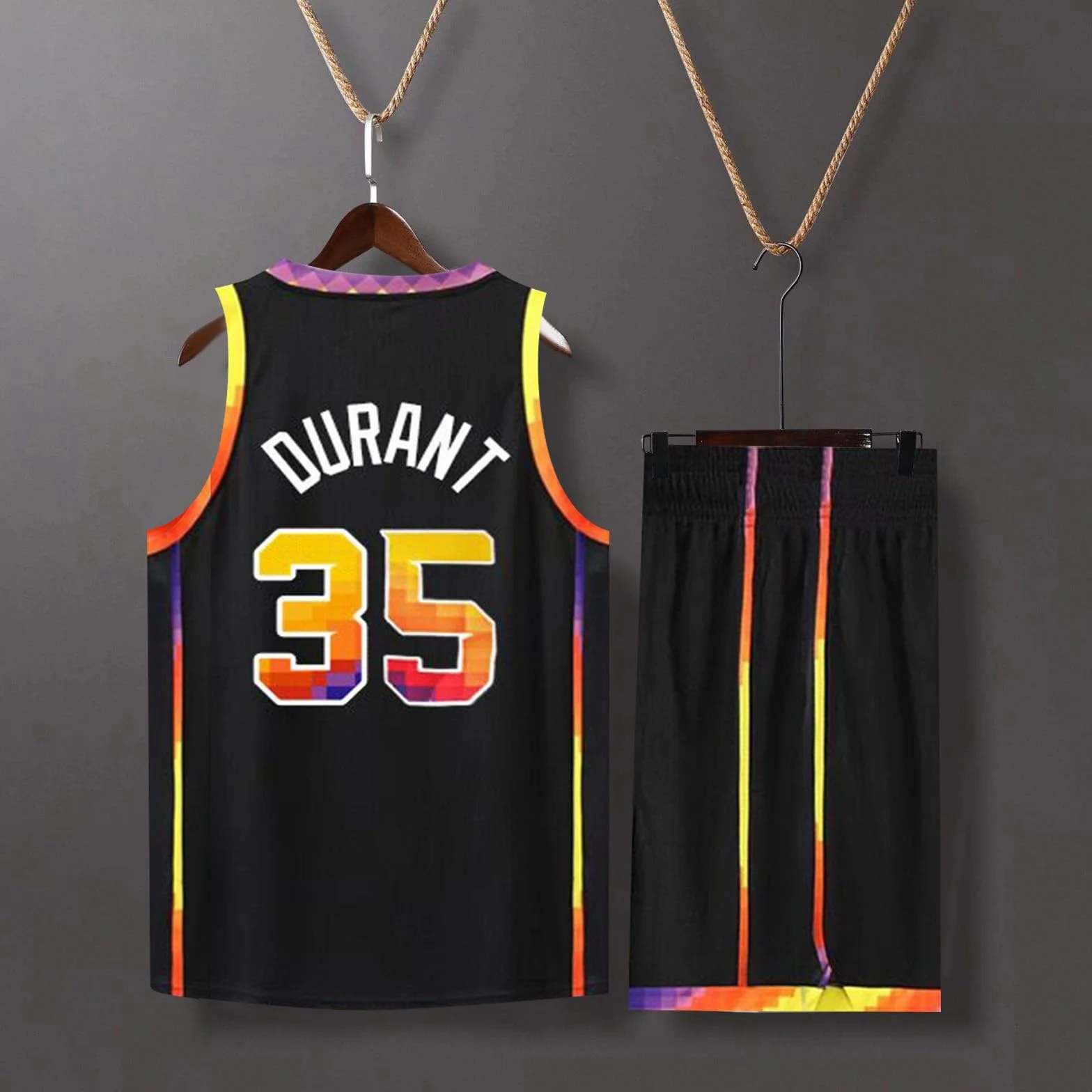 Maillot Basket Enfant Adulte 2 Pièces Ensemble Basketball Jersey Garçon Vêtement Set