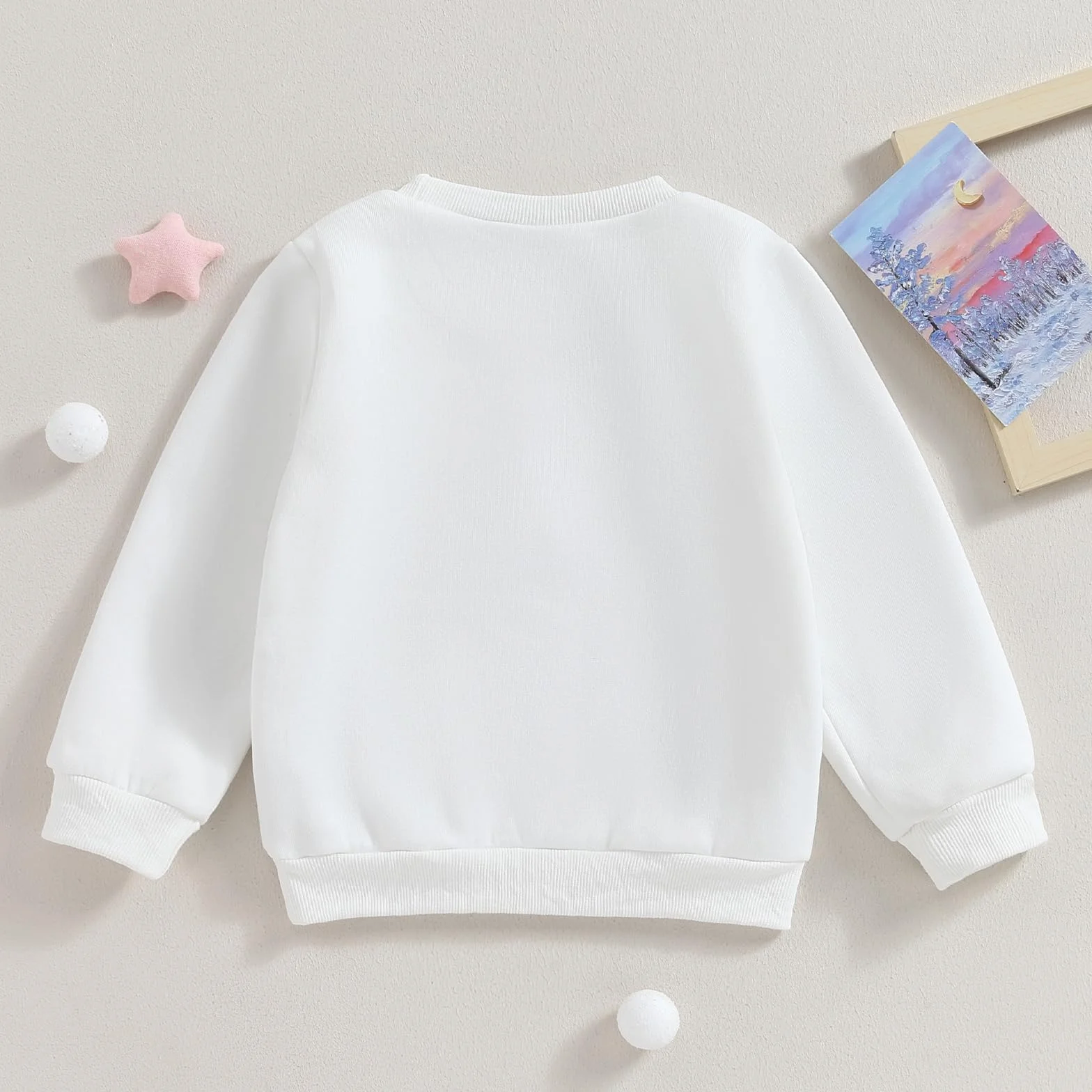 Carolilly Sweat-Shirt Fillette à Manches Longues Chaud Imprimé Fille de Ballet, Vêtement Haut Enfant Fille Automne Hiver (3-7 Ans)