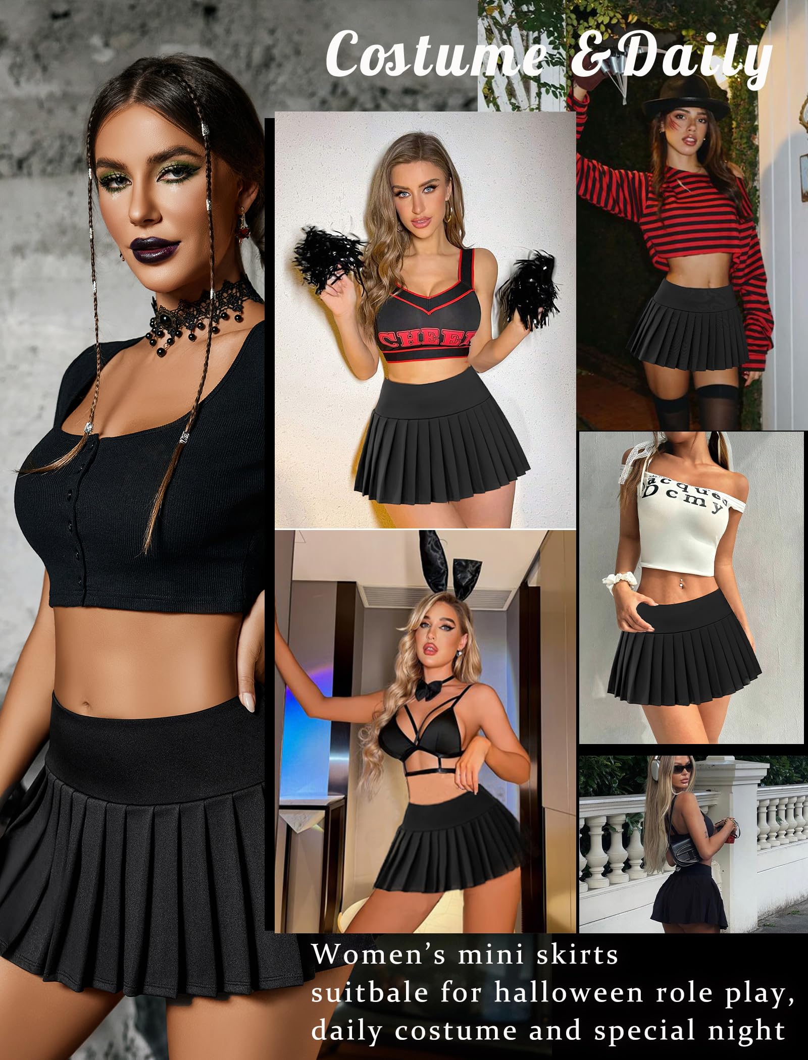Classic Pleated High-Waist Mini Skirt