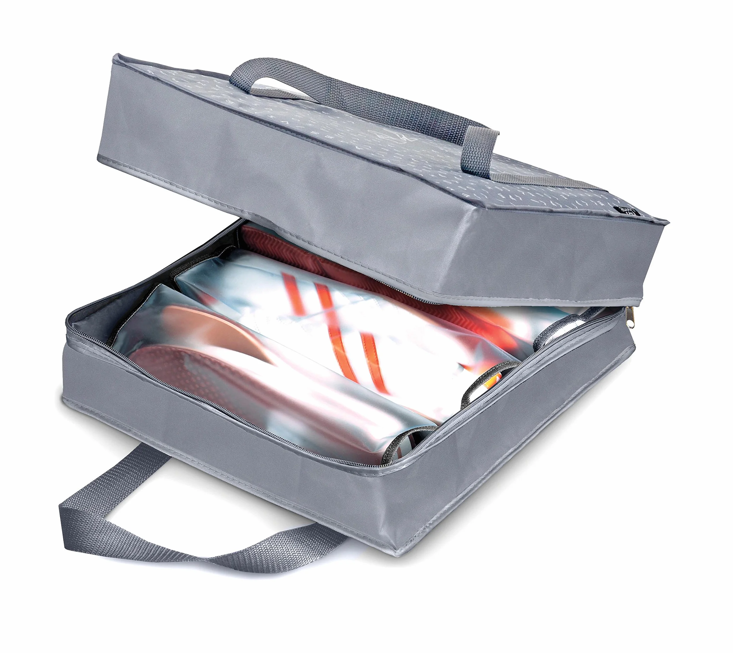 Domopak Living 8001410070708 Porte Chaussures 6 Paires, Polyester, Gris, 36 x 36 x 17 cm