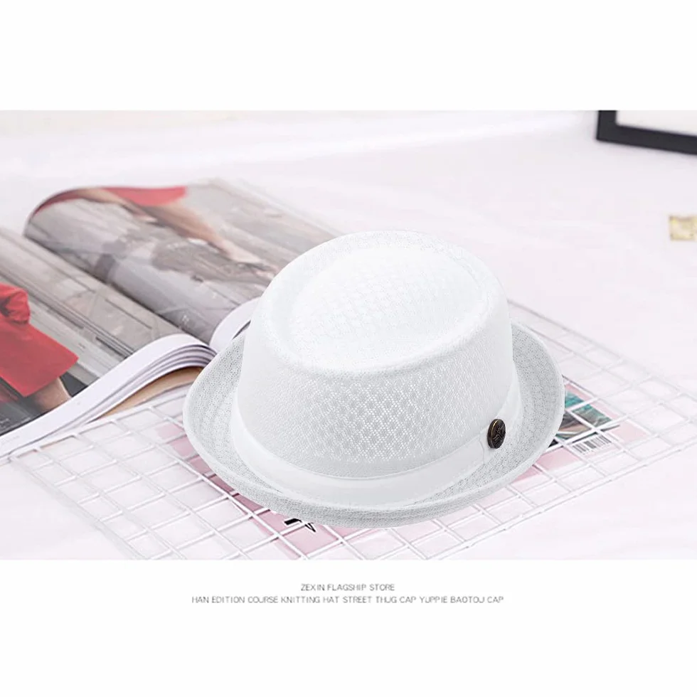 Pork Pie Hut Herren, Nylon Maille Respirant Chapeau Melon D'été Breaking Bad Fedora