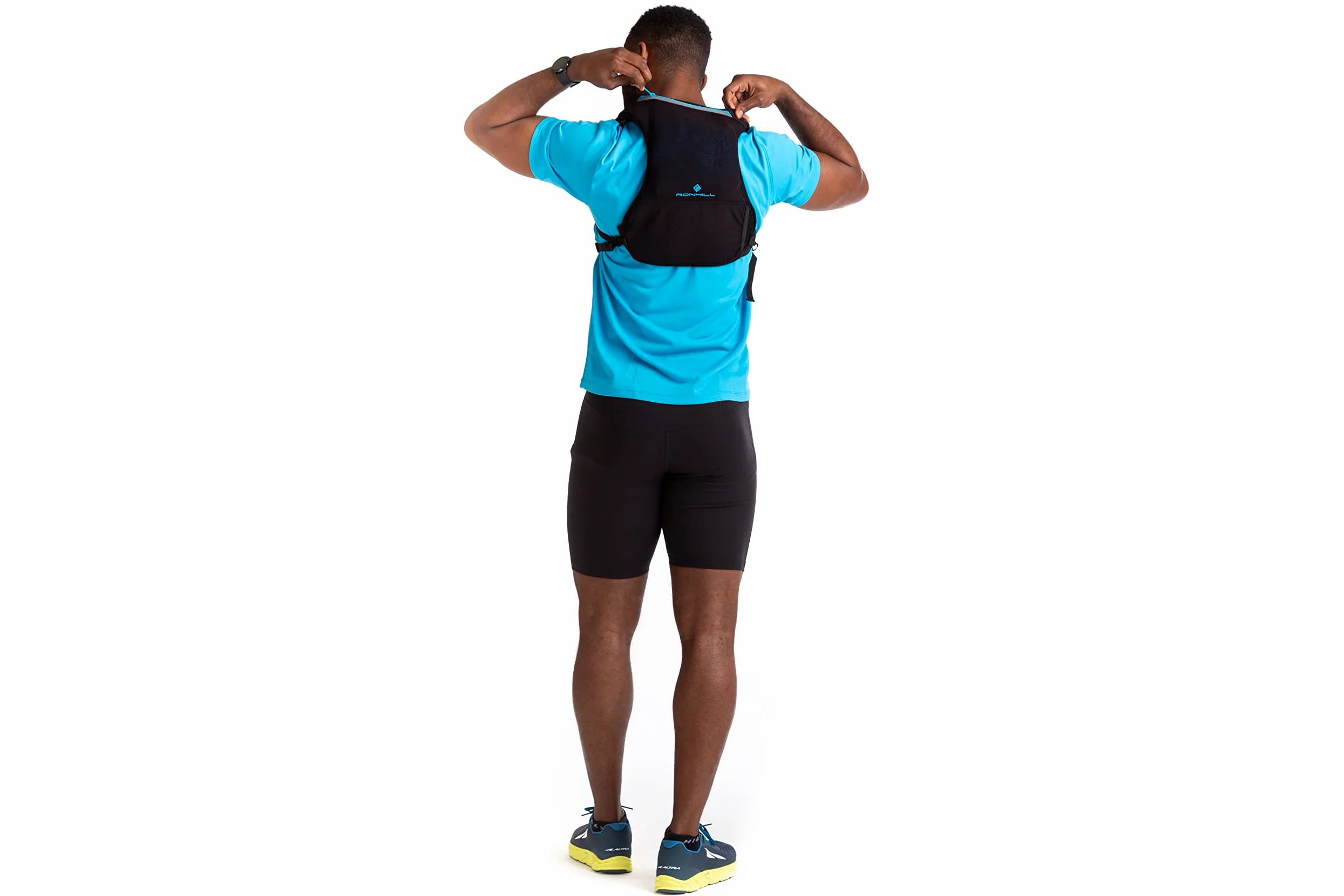 Ronhill OTM Gilet Unisexe Noir/Cyan, O/S