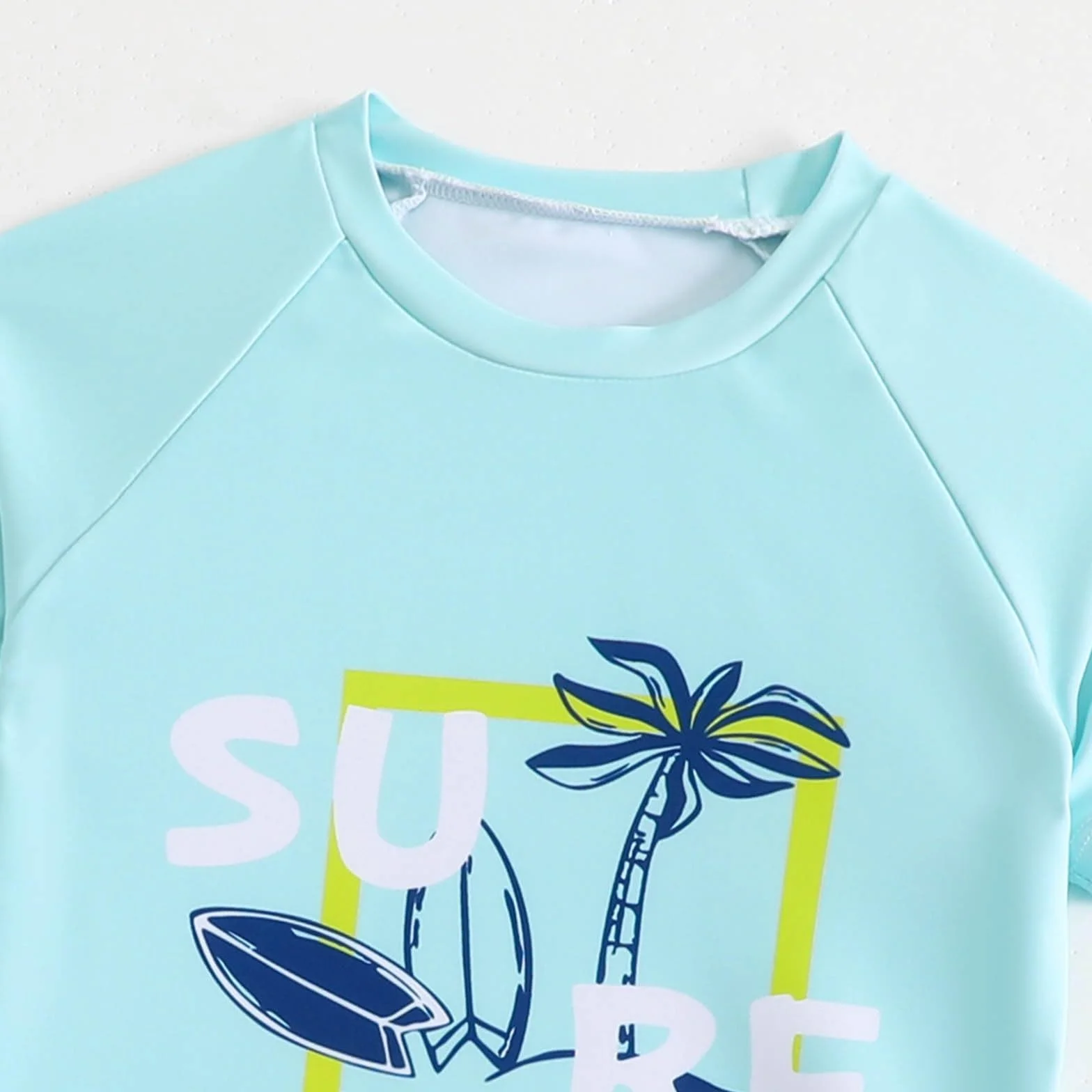 Générique Maillot De Bain Garcon 2 Pièces T Shirt Anti Uv Enfant à Manches Courtes Haut De Bain Uv Garcon Short De Bain Garcon Enfant Pour Surf Natation Piscine Plage 2-7 Ans
