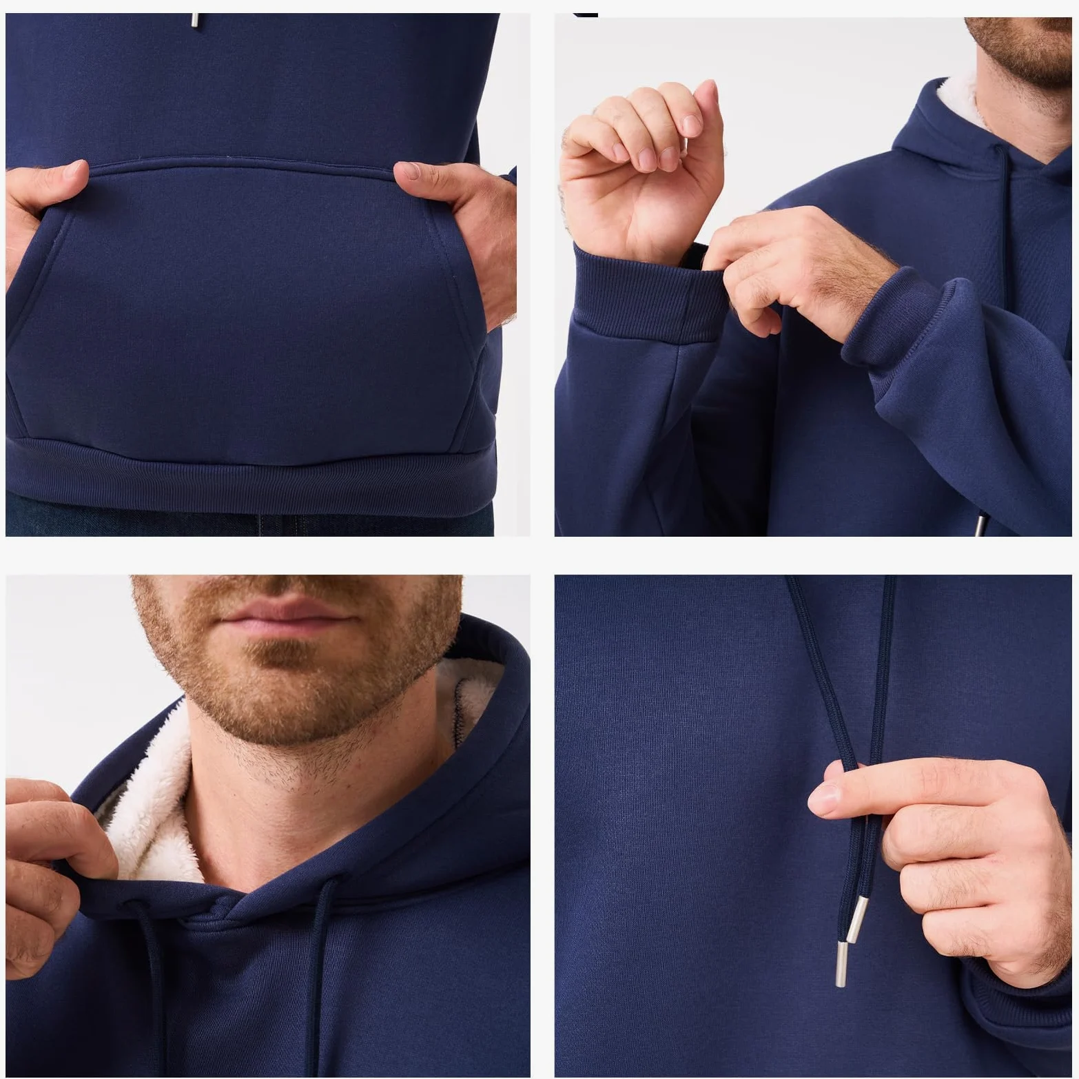 Sweats à Capuche Homme Hiver Chaud Pull Veste Polaire Sweatershirts avec Capuche