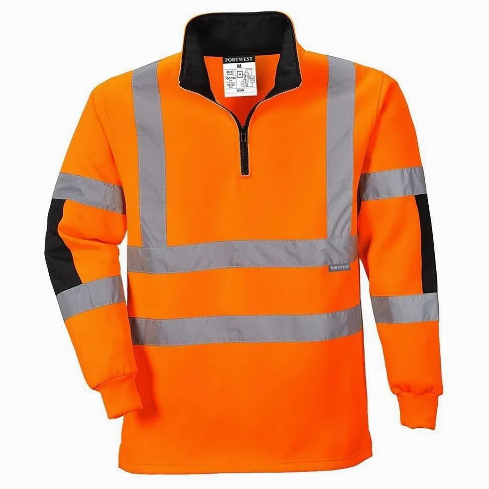 Portwest B308 Chemise de Travail Xenon Rugby Coupe Ajustée Haute Visibilité