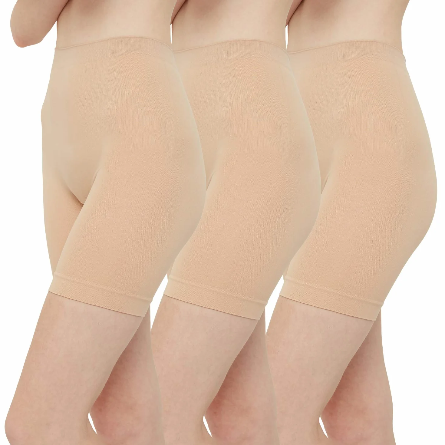 INNERSY Shorty Femme sous Jupe Douce Legging Court sans Couture Boxer Short Sécurité Lot de 3