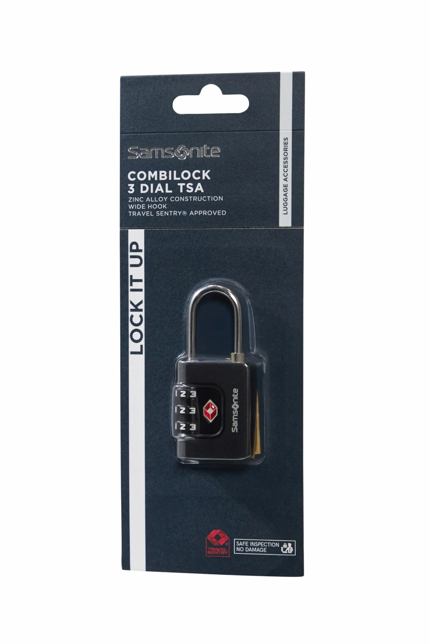 Samsonite TA Revolution Cadenas à Combinaison TSA 3 Chiffres pour Valises Noir