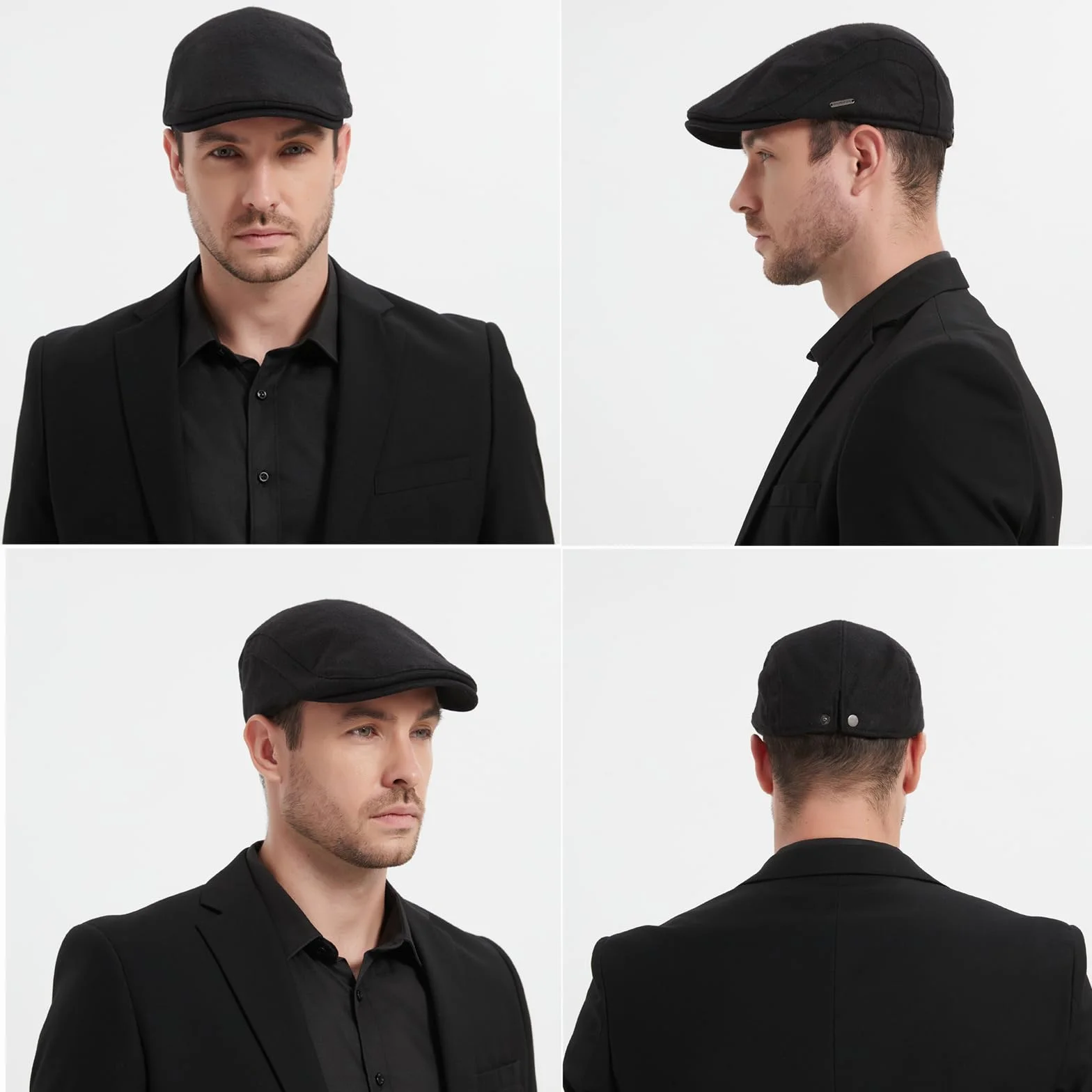 Casquette Beret Gavroche Homme Réglable Coton Vintage Irlandais Gatsby Ivy Flat Cap