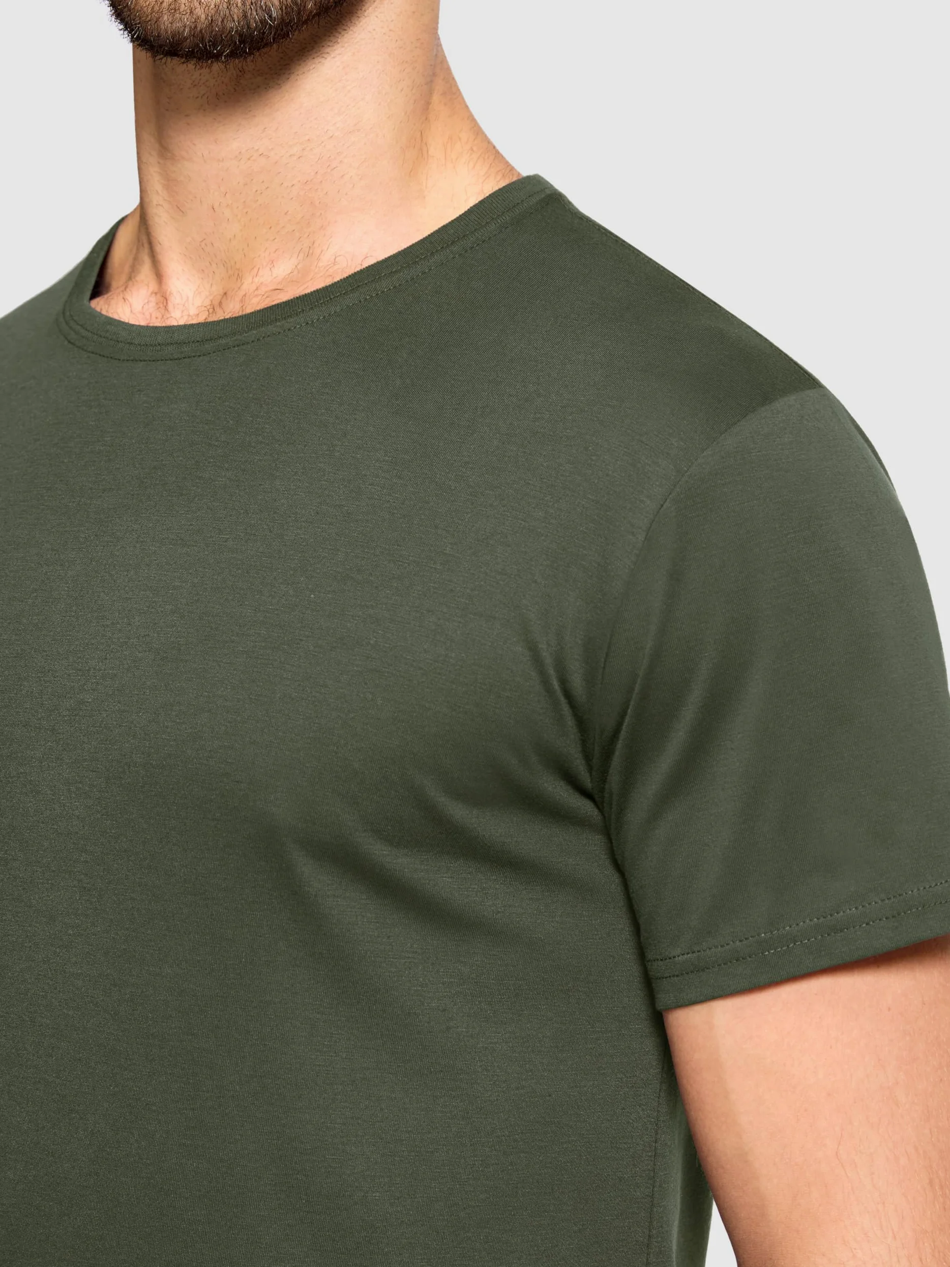 Lot de 5 t-shirts en coton à col rond pour homme - Respirant - Manches courtes - Uni - Tailles M-5XL