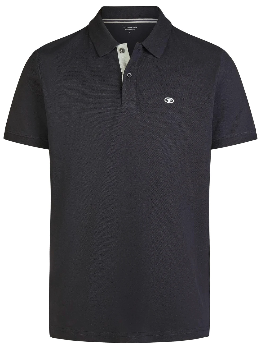 TOM TAILOR Lot de 3 polos à manches courtes en coton pour homme - Coupe droite - Pour l'été - Basiques - Couleur unie - Blanc, bleu, noir, olive, gris - Tailles S, M, L, XL, XXL, 3XL