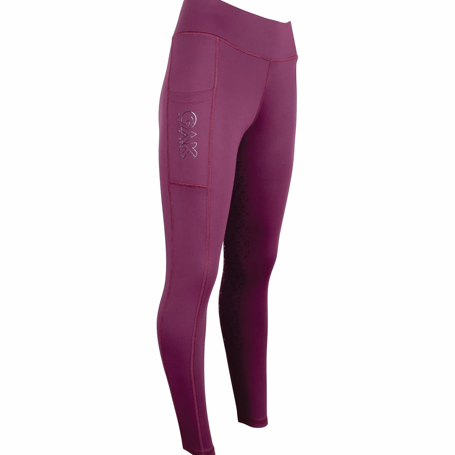 AK Oreo Collants/Leggings/Culottes d'équitation Respirants Taille Haute à Enfiler avec poignée en Silicone à siège Complet AKRS-6052-01
